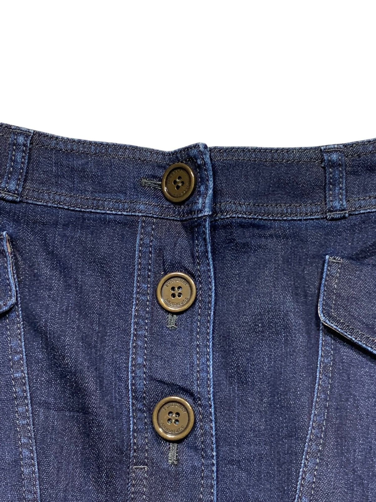 Burberry Rare Burberry London Denim Pockets Skirt Size 36 Size 25" / US 0 / IT 36 - 6 Thumbnail