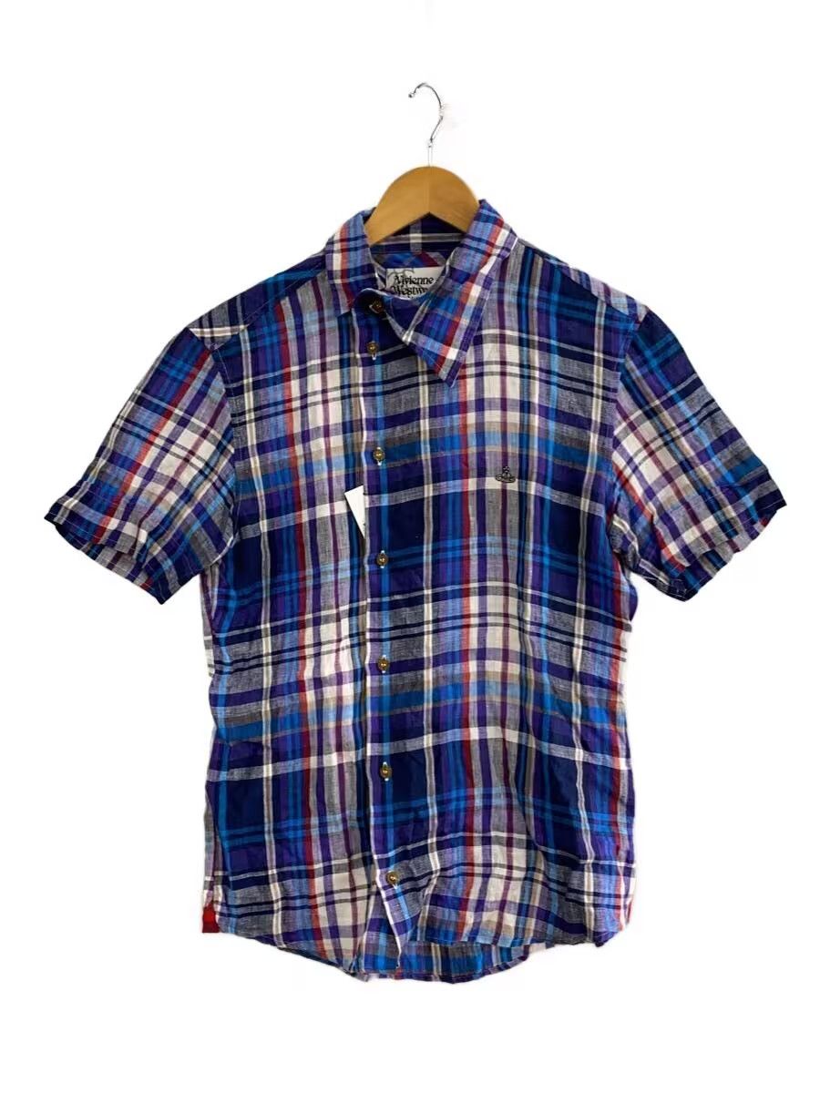 Vivienne Westwood Asymmetrical Collar Plaid Short Sleeve Button Shirt Size US S / EU 44-46 / 1 - 1 Thumbnail
