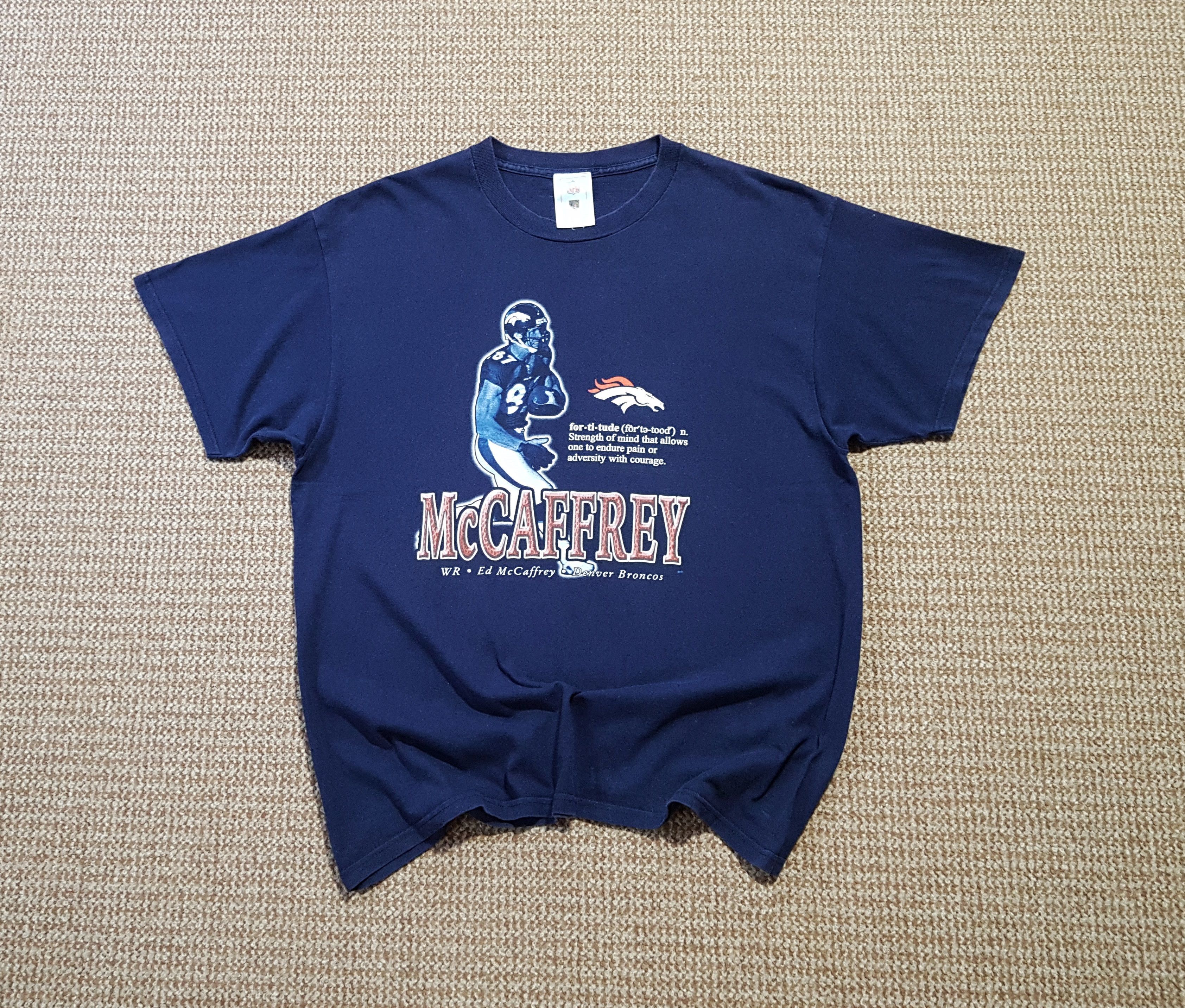 NFL NFL Vintage Ed McCaffrey Denver Broncos Fortitude T Shirt XL Size US XL / EU 56 / 4 - 1 Thumbnail