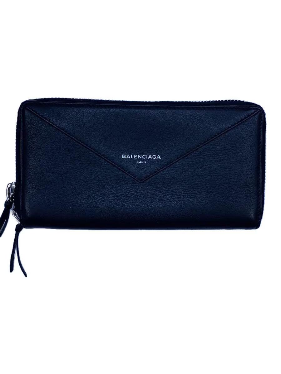 Balenciaga Balenciaga Leather Long Wallet Black Size ONE SIZE - 1 Thumbnail