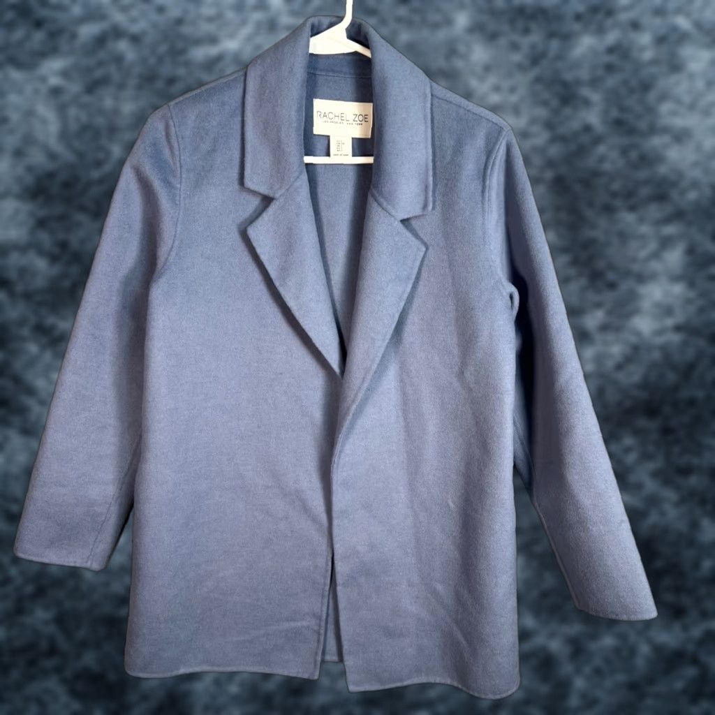 Rachel Zoe VINTAGE Rachel Zoe Pea Coat Womens Small Blue Wool Blend Size S / US 4 / IT 40 - 1 Thumbnail