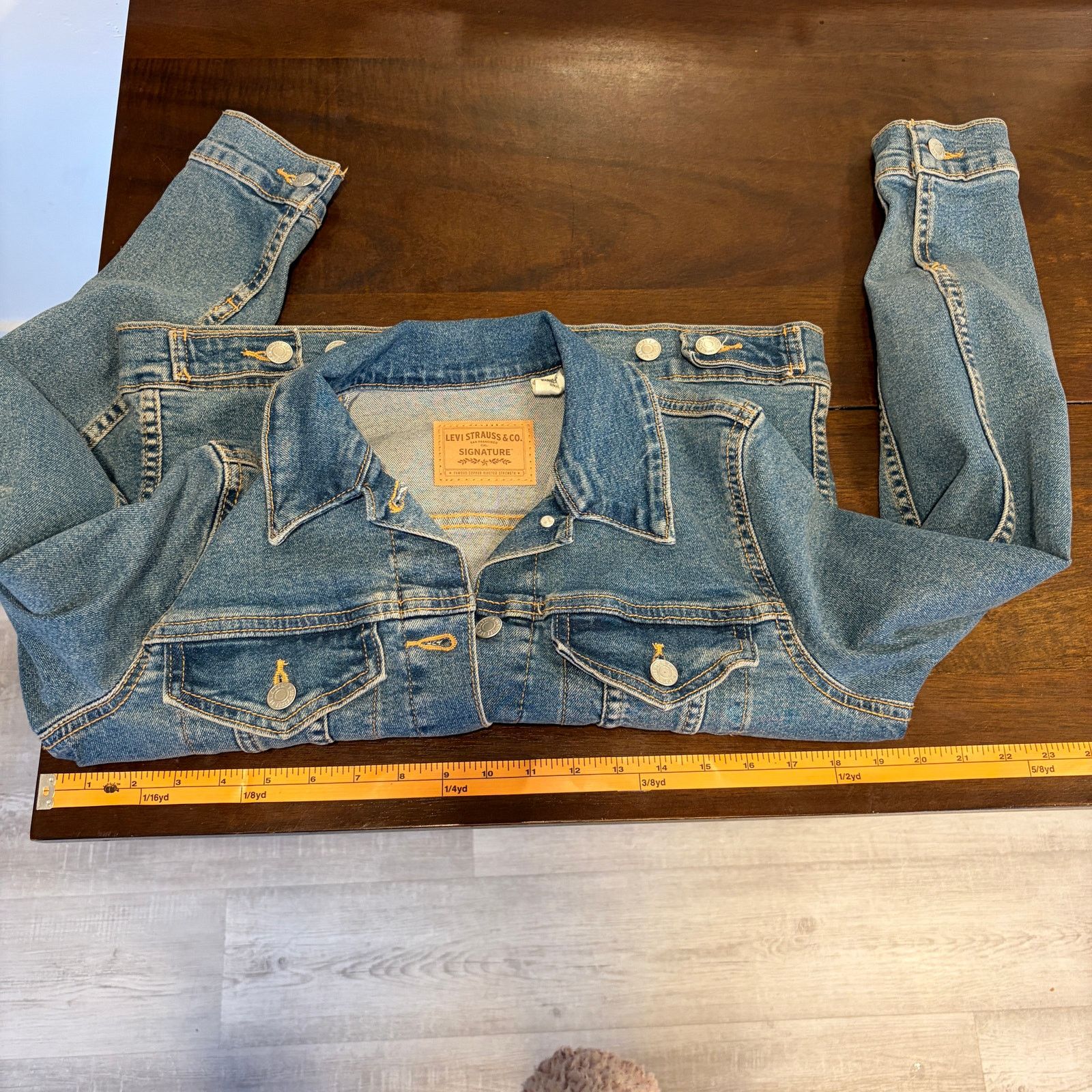 Levi's Levi Strauss Signature Denim Trucker Jacket Blue Womens S Size S / US 4 / IT 40 - 7 Thumbnail