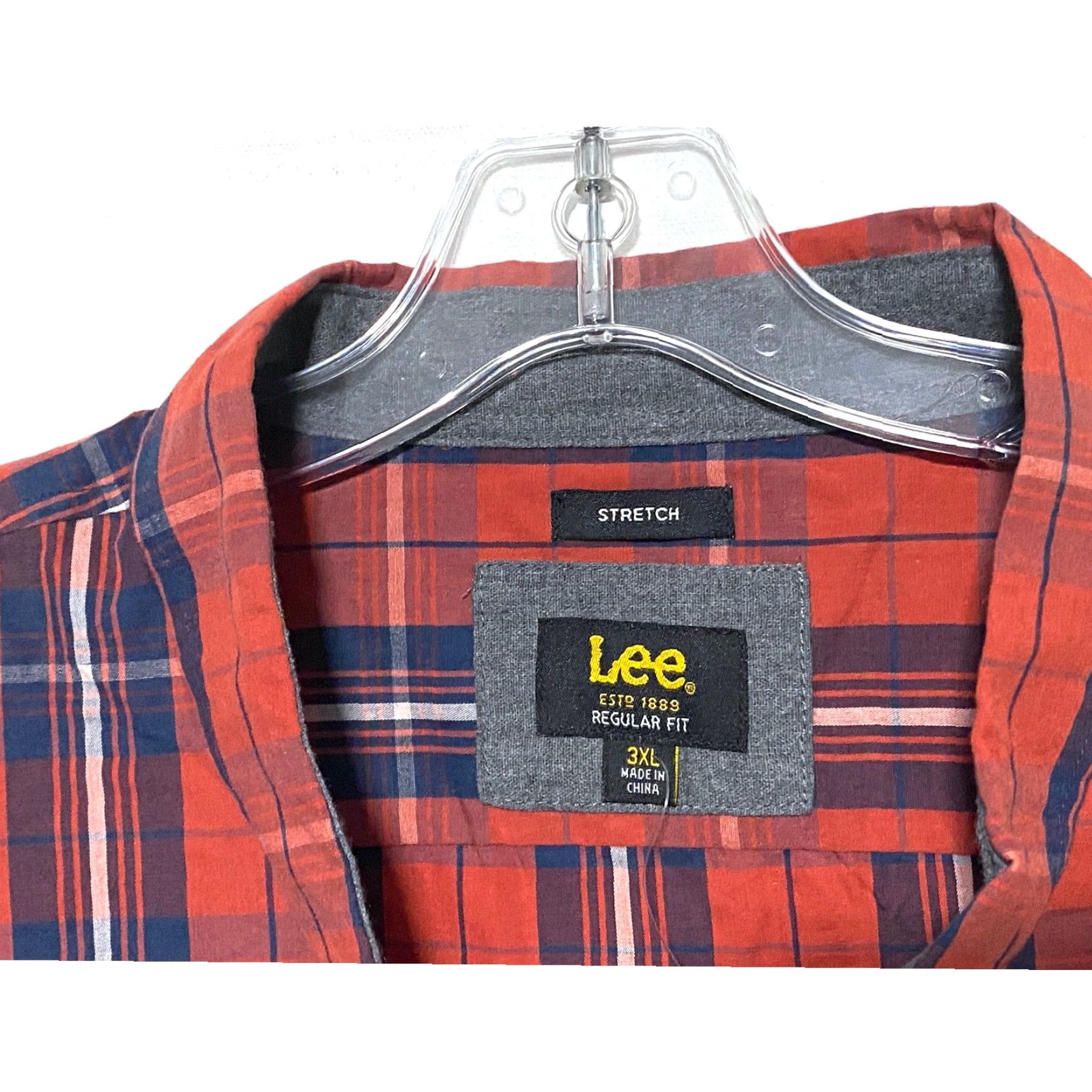 Lee VINTAGE Lee Red Plaid Button Shirt Mens 3XL Easy Care Stretch Preppy Casual Gorpcore NWT Size US XXL / EU 58 / 5 - 4 Thumbnail