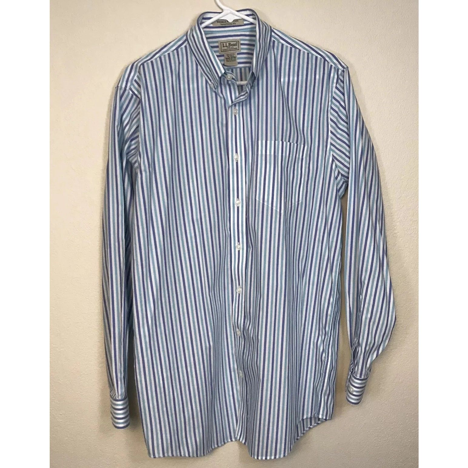 Other L.L. Bean L Striped Long Sleeve Button Shirt Traditional Fit Size US L / EU 52-54 / 3 - 1 Thumbnail