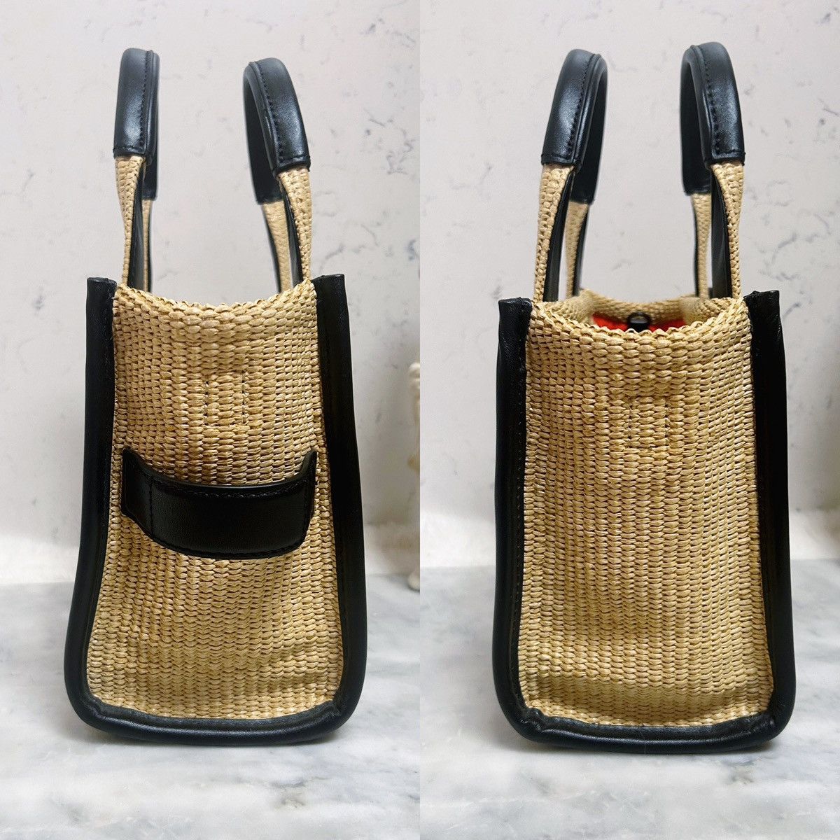 Marc Jacobs Authentic Marc Jacobs The Tote Bag Natural Woven Tote Bag Size ONE SIZE - 6 Thumbnail