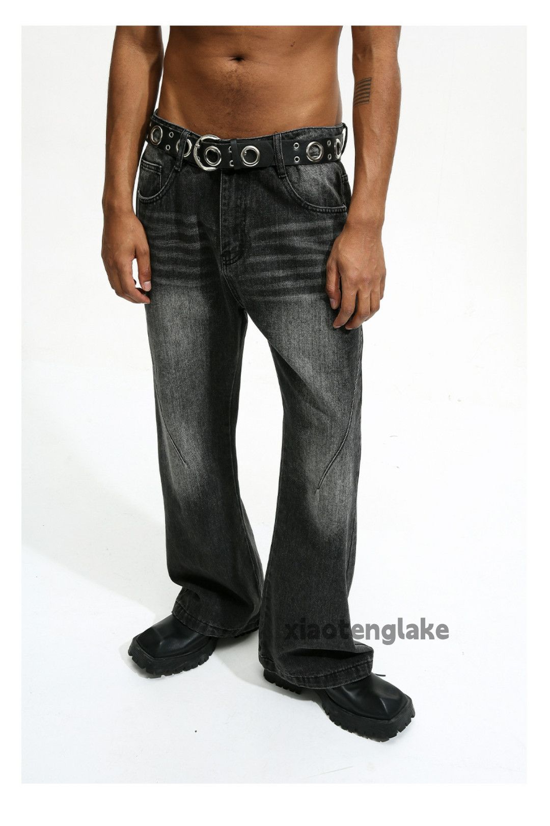 Jean × Vintage washed faded cleanfit yuppie bootcut grunge jeans Size US 32 / EU 48 - 1 Thumbnail