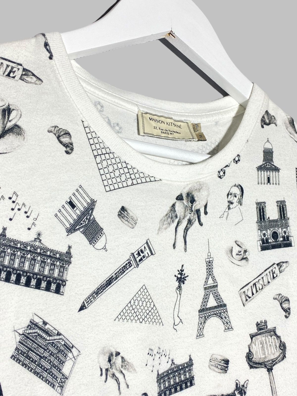 Maison Kitsune Maison Kitsune Overprint Short Sleeve T-shirt Size US M / EU 48-50 / 2 - 5 Thumbnail