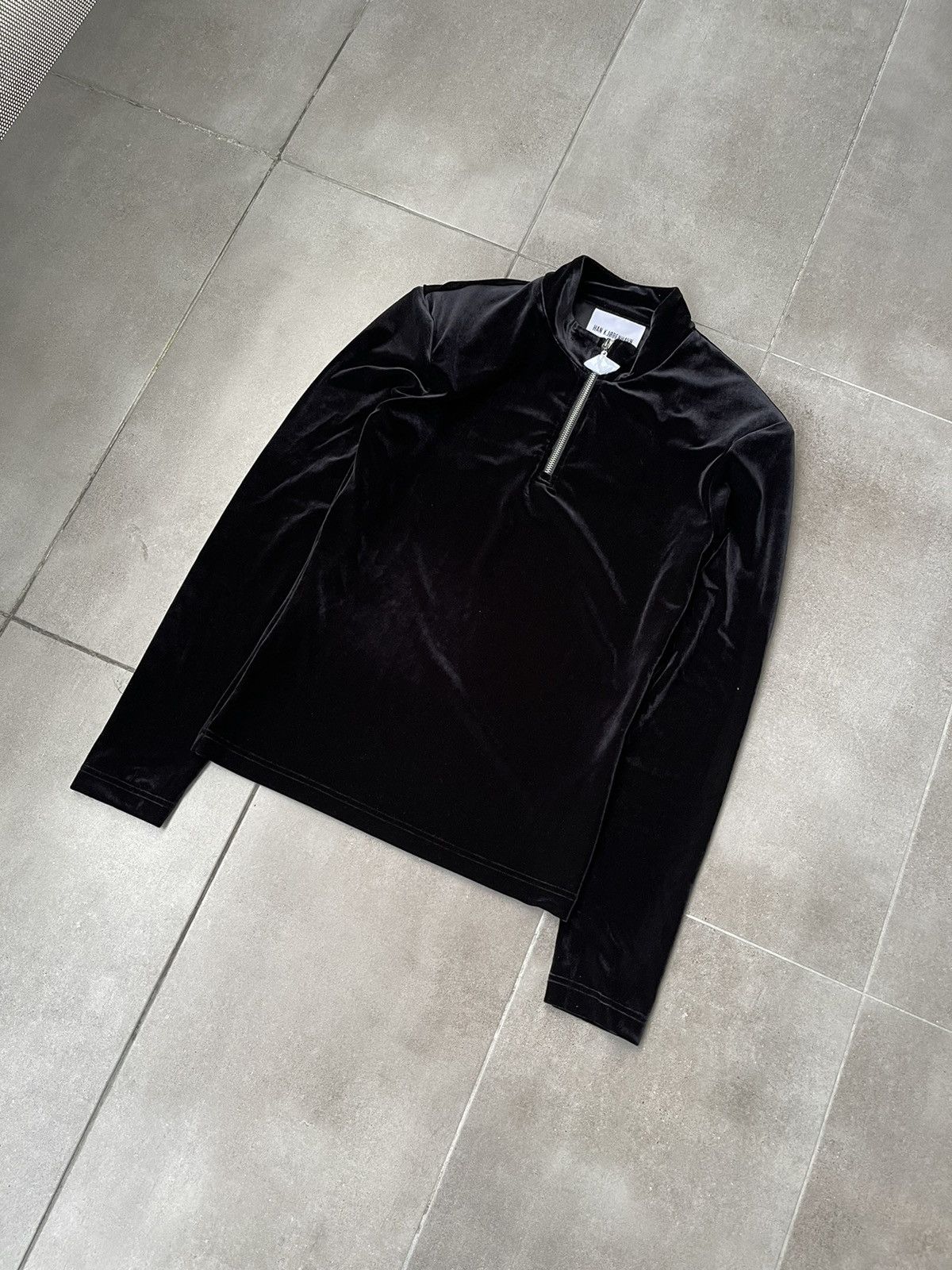 Han Kjobenhavn !DS! SS22 Han Kjobenhavn Half Zip Sharp Black Long Sleeve Size US M / EU 48-50 / 2 - 13 Thumbnail