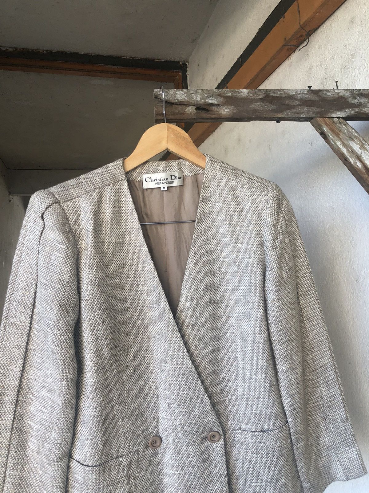 Christian Dior Monsieur Vintage Christian Dior Tweed Cupra Blazer Jacket Size M / US 6-8 / IT 42-44 - 4 Thumbnail