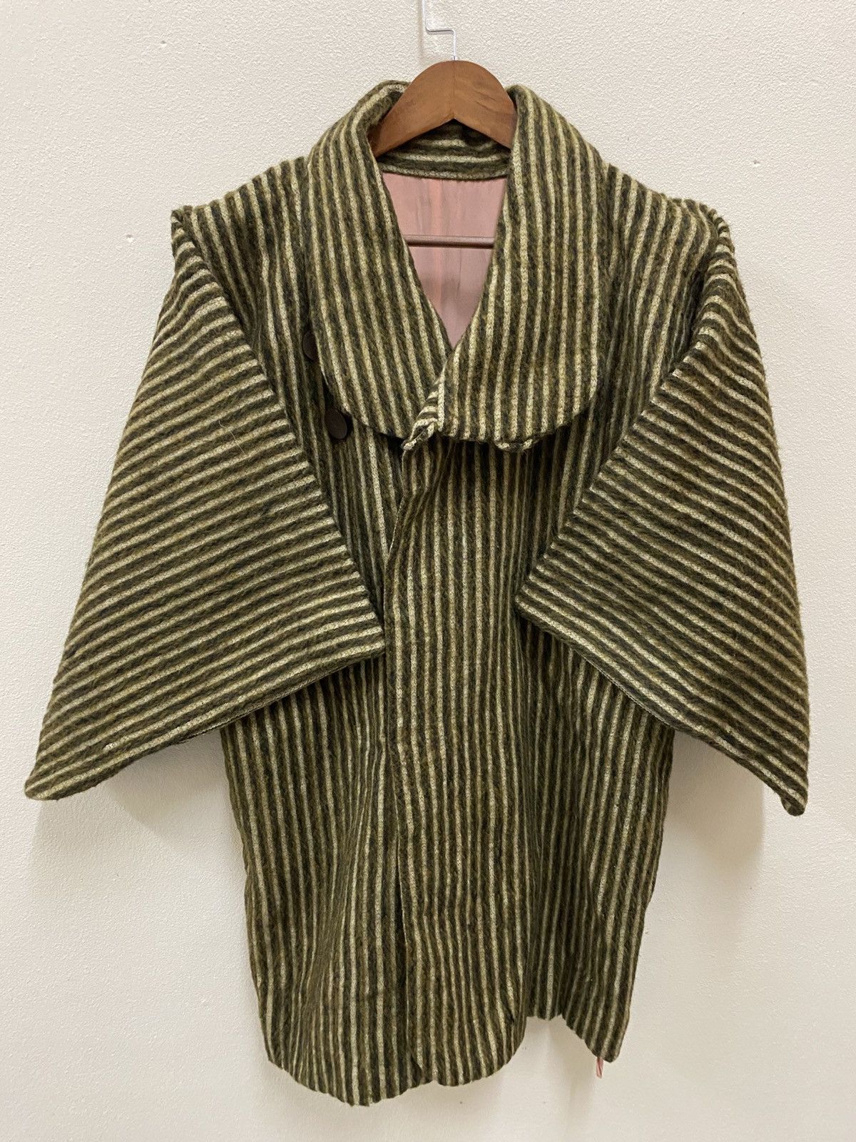 Japanese Brand Rare Japan Wool Stripe Kimono Jacket – Archive Samurai Vibes Size US L / EU 52-54 / 3 - 4 Thumbnail
