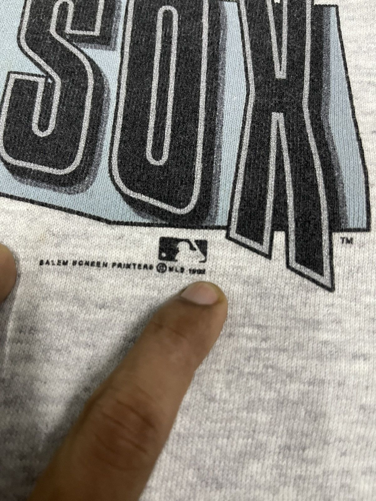 MLB × Salem Sportswear 1992 CHICAGO WHITE SOX CREWNECK ON SALEM TAG SIZE L Size US L / EU 52-54 / 3 - 7 Thumbnail