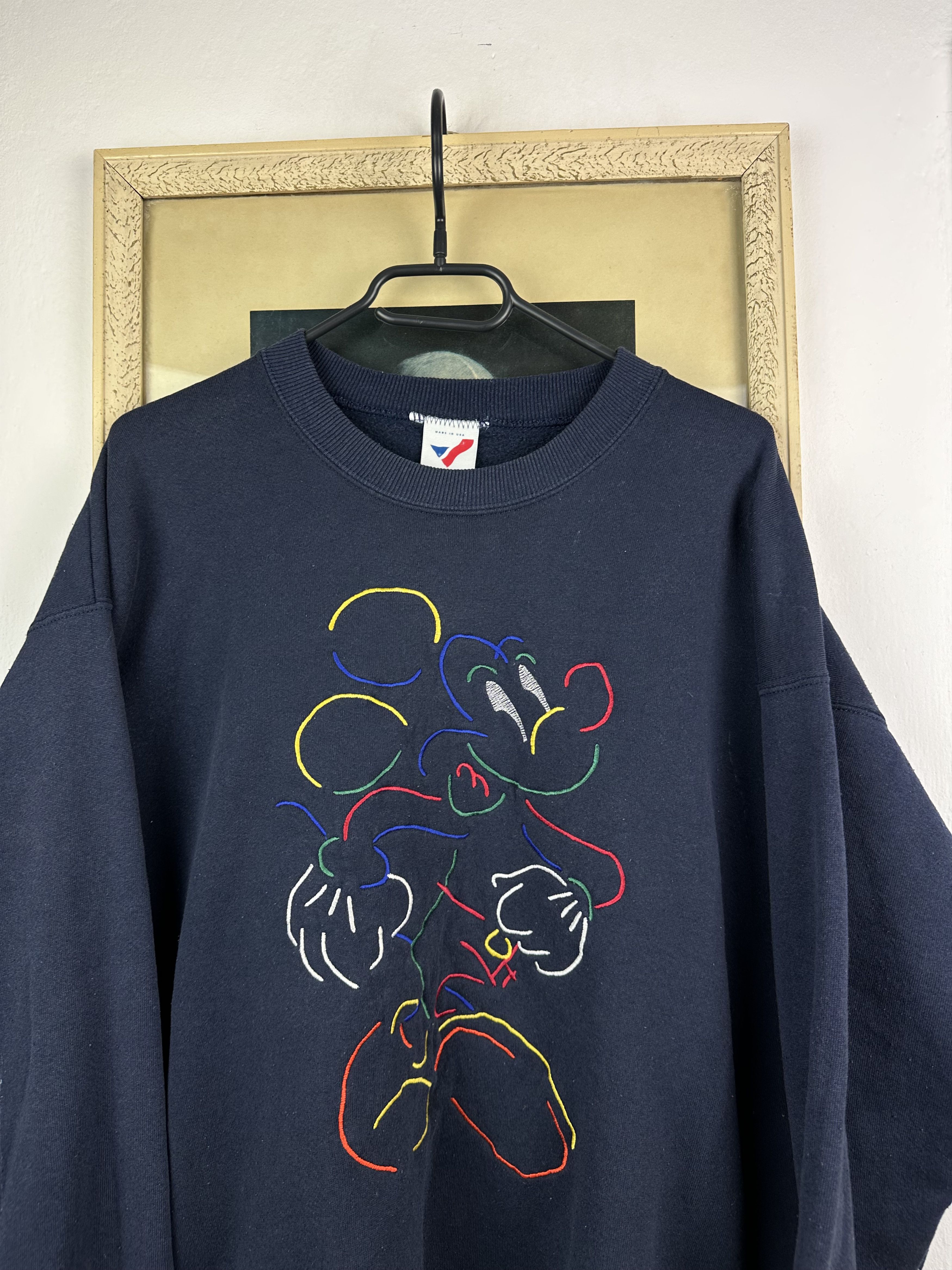 Cartoon Network × Disney × Vintage Vintage Disney Sweatshirt Mickey Mouse Cartoon Rare Size US XL / EU 56 / 4 - 2 Thumbnail