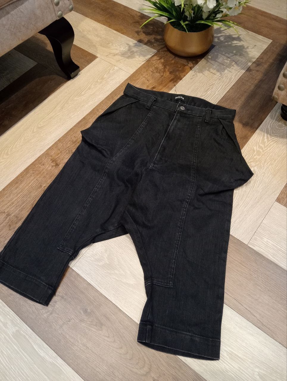 Zucca ISSEY MIYAKE ZUCCA BLACK DENIM SHORTPANTS Size US 28 / EU 44 - 2 Thumbnail