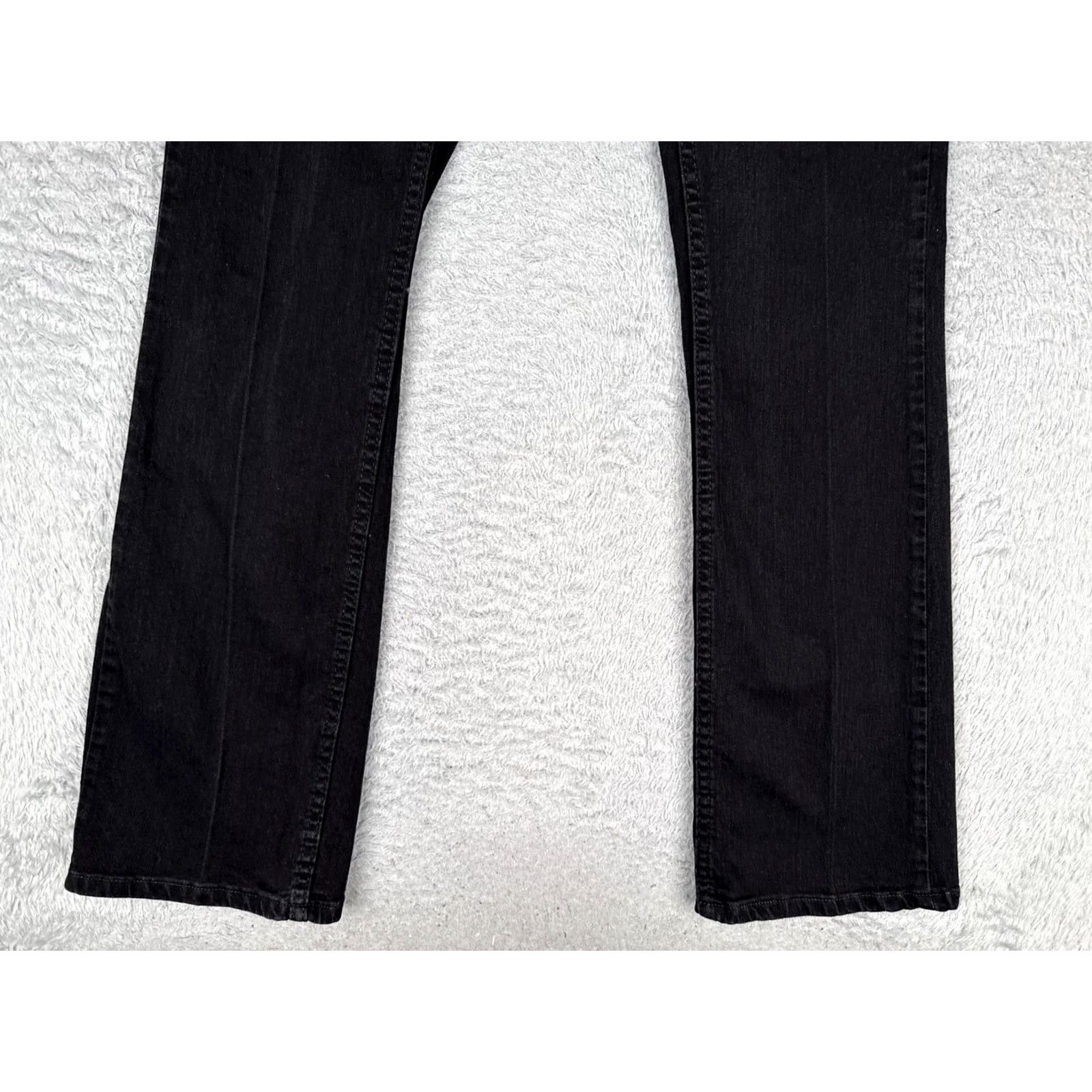 Vintage Riders by Lee Womens Bootcut Jeans Black Dark Wash Mid Rise Stretch 28x33 5-Pocket Denim Zipper Button Embroidered Back Pockets N/A Size 30" / US 8 / IT 44 - 2 Thumbnail