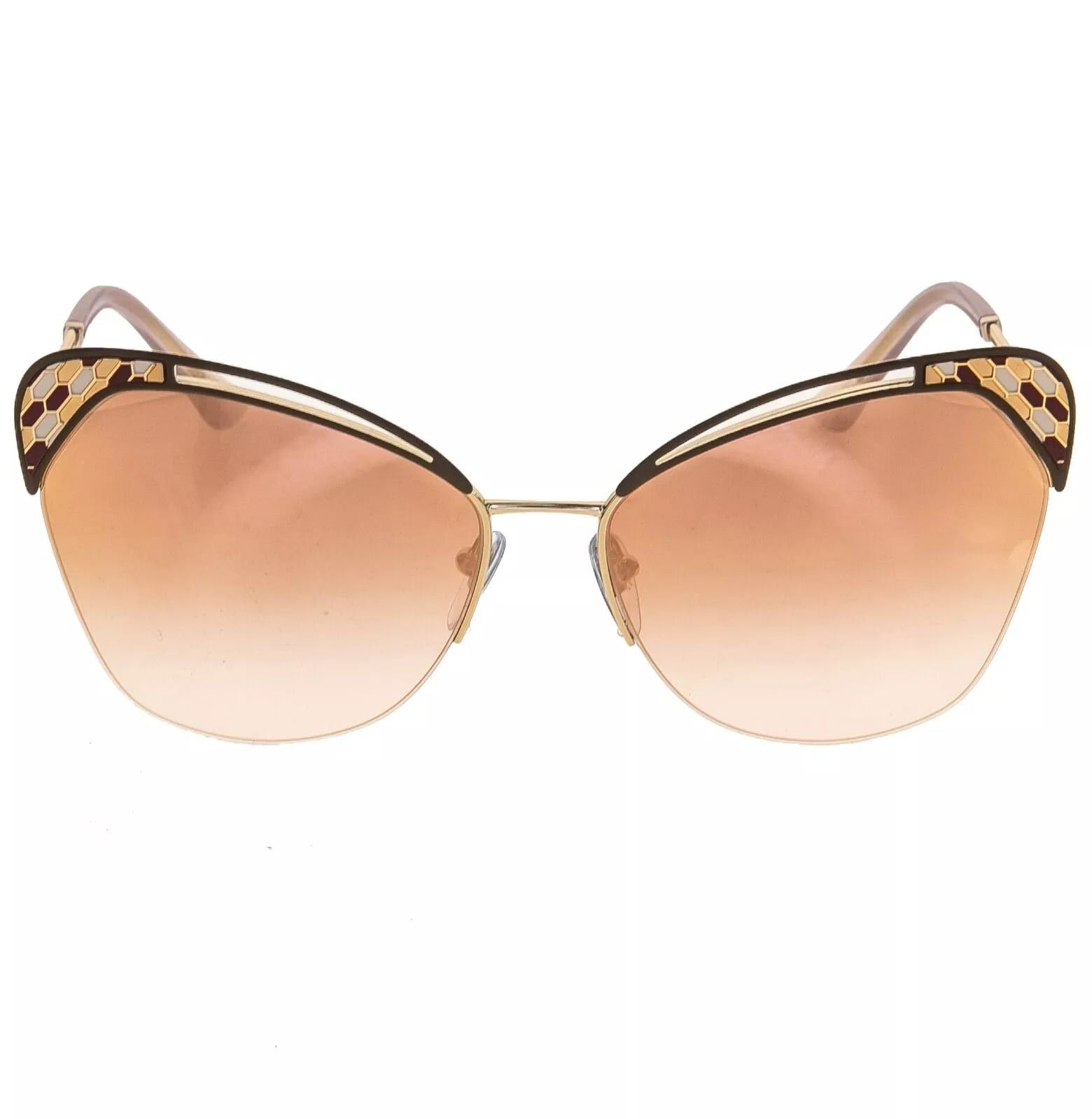 Bvlgari BVLGARI Serpenti BV6161 Pink Mirrored Enamel Sunglasses 6161 Size ONE SIZE - 5 Thumbnail