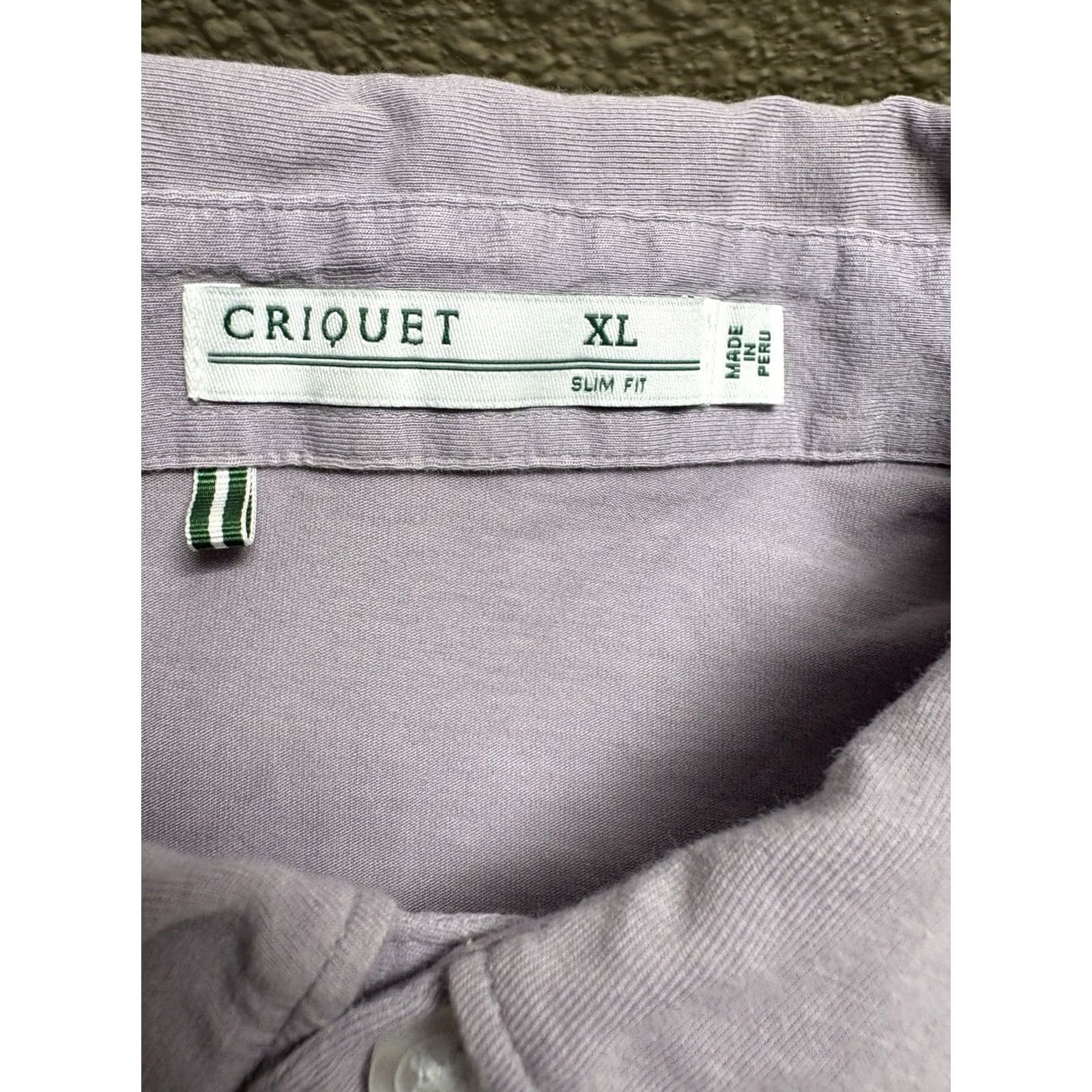 Vintage Criquet Polo Shirt Mens XL Purple Lavender Short Sleeve Slim Fit Stretch Golf Shirt Size US XL / EU 56 / 4 - 3 Thumbnail