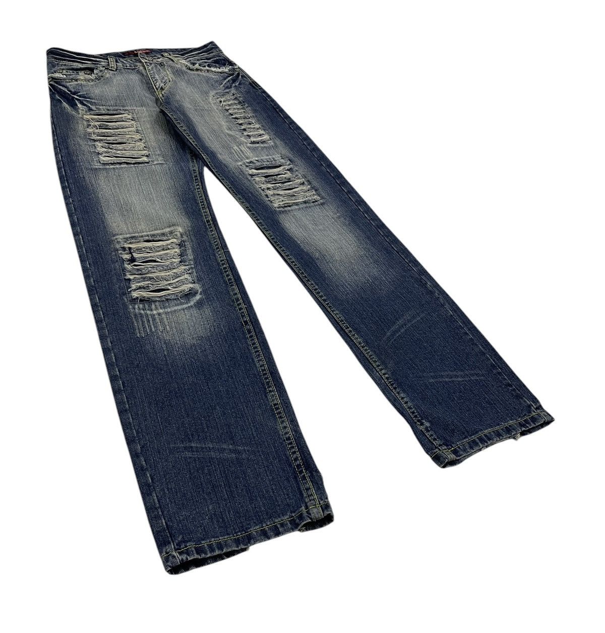 Hysteric Glamour × Japanese Brand × PPFM 25Energy Japan Skull Distressed Jeans Size US 29 - 5 Thumbnail