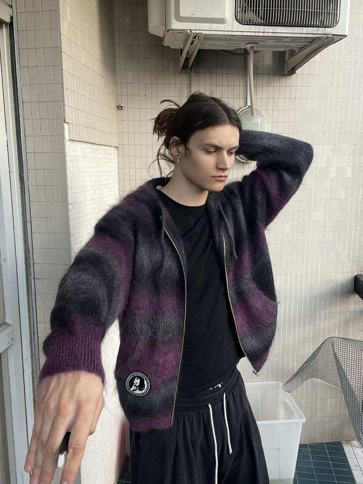 Supreme®/Hysteric Glamour Mohair Zip Up Hooded Sweater