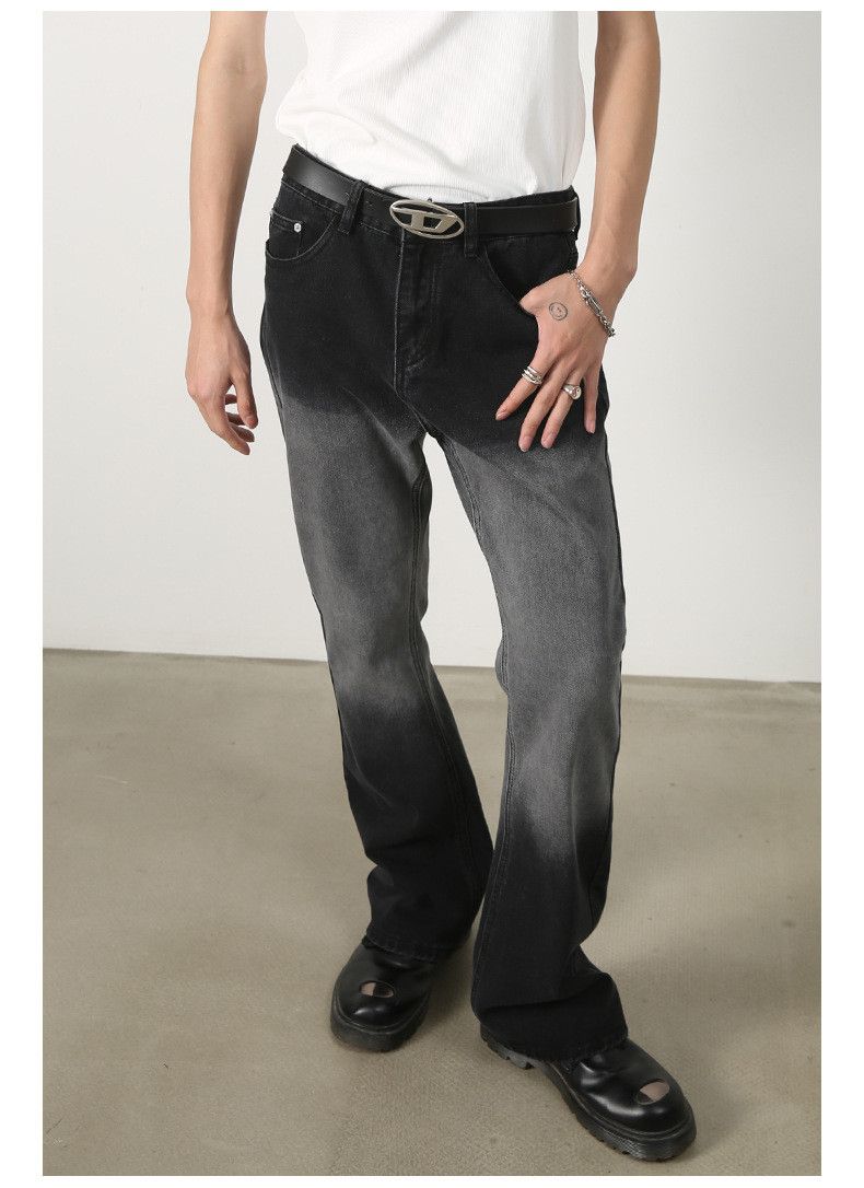 Japanese Brand × Jean Black Gradient Loose Straight Flare Jeans Size US 32 / EU 48 - 3 Thumbnail