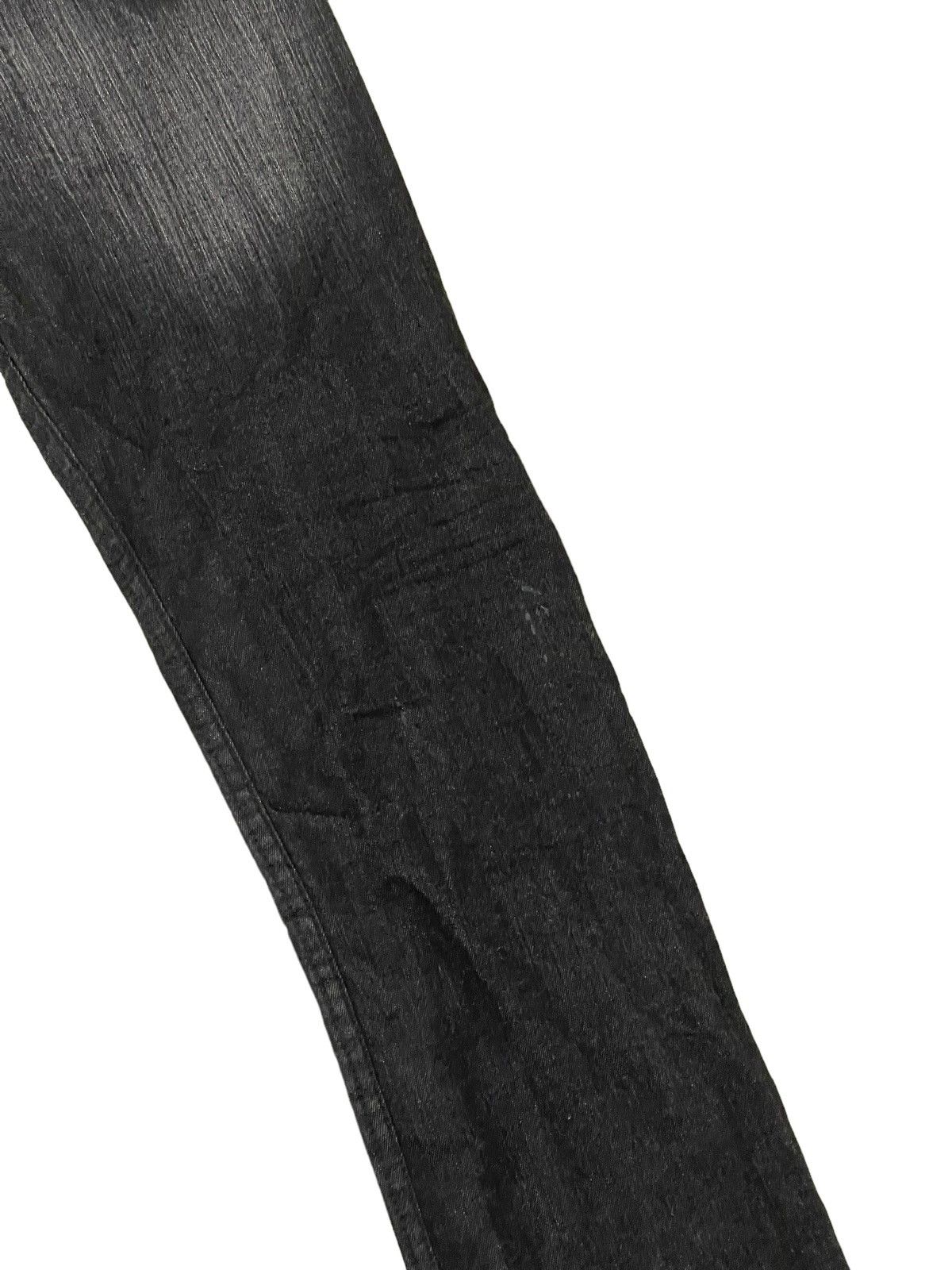 Japanese Brand Distress Jeans K.U.I. Faded Black Skinny Stretch Denim 8🟦6 Size US 31 - 18 Thumbnail