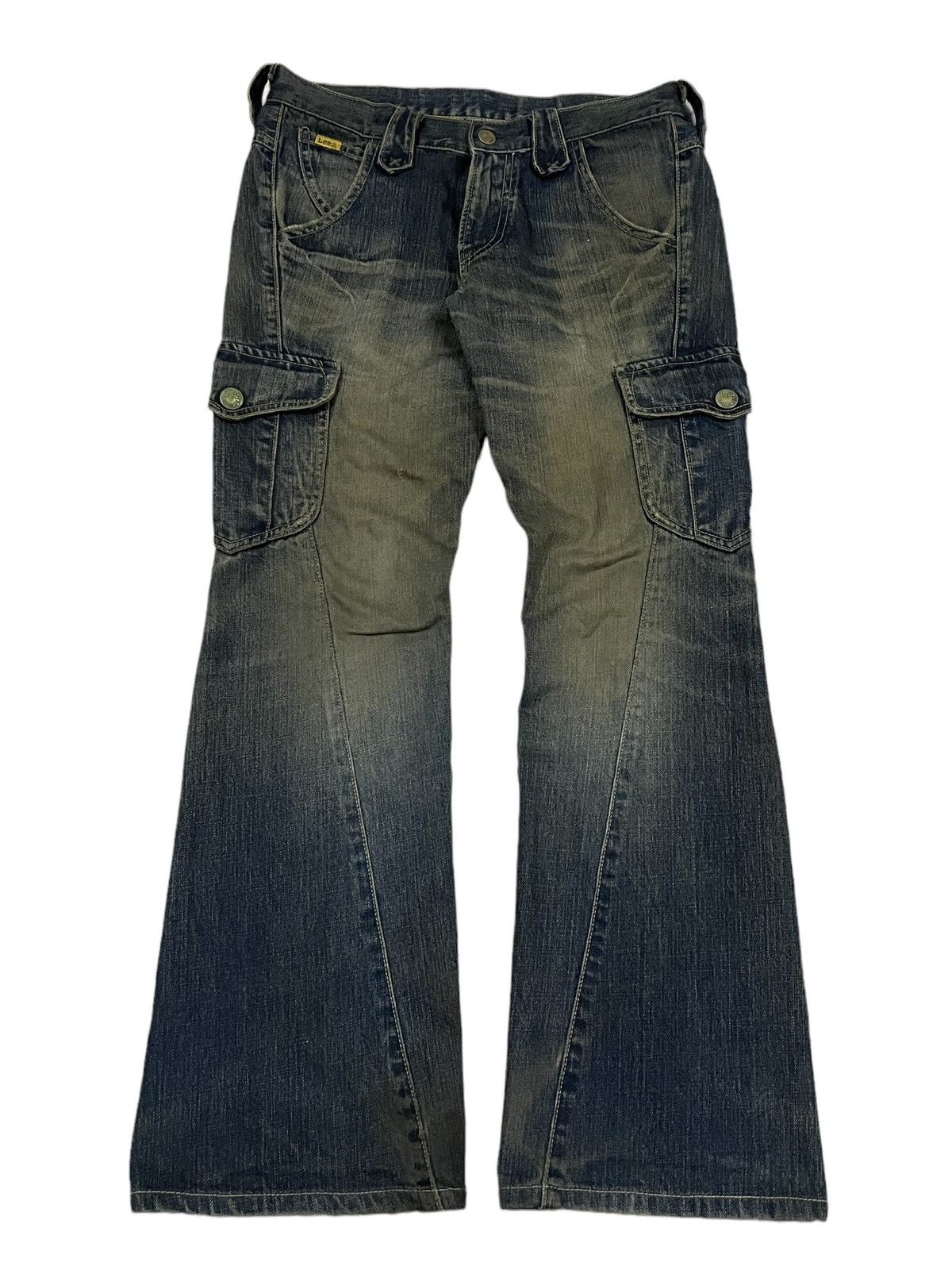 Lee × Vivienne Westwood Vintage Lee Rider Mid Rise Mud Wash Cargo Flare Punk Jeans Size US 30 / EU 46 - 2 Thumbnail