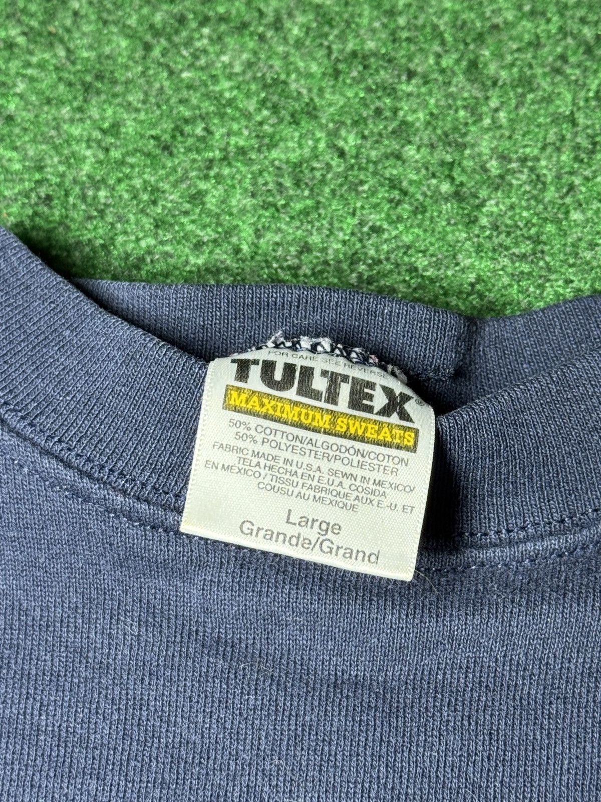 Tultex × Vintage Vintage 90s Don’t Go There Navy Blue Crewneck Sweatshirt Size L / US 10 / IT 46 - 3 Thumbnail