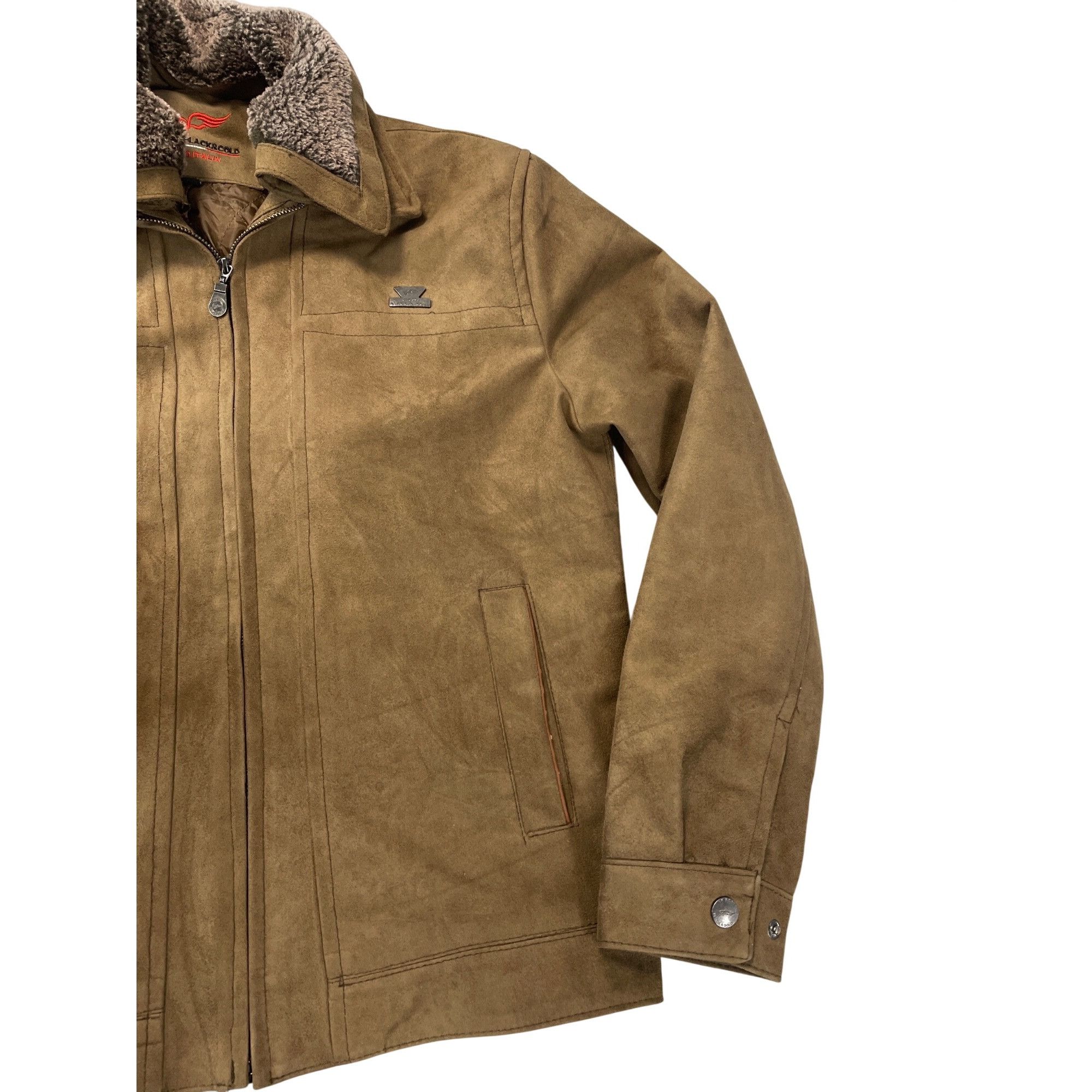 Other Rosso Black Gold Mens Brown suede Italian Boutique jacket/co Size US L / EU 52-54 / 3 - 6 Thumbnail