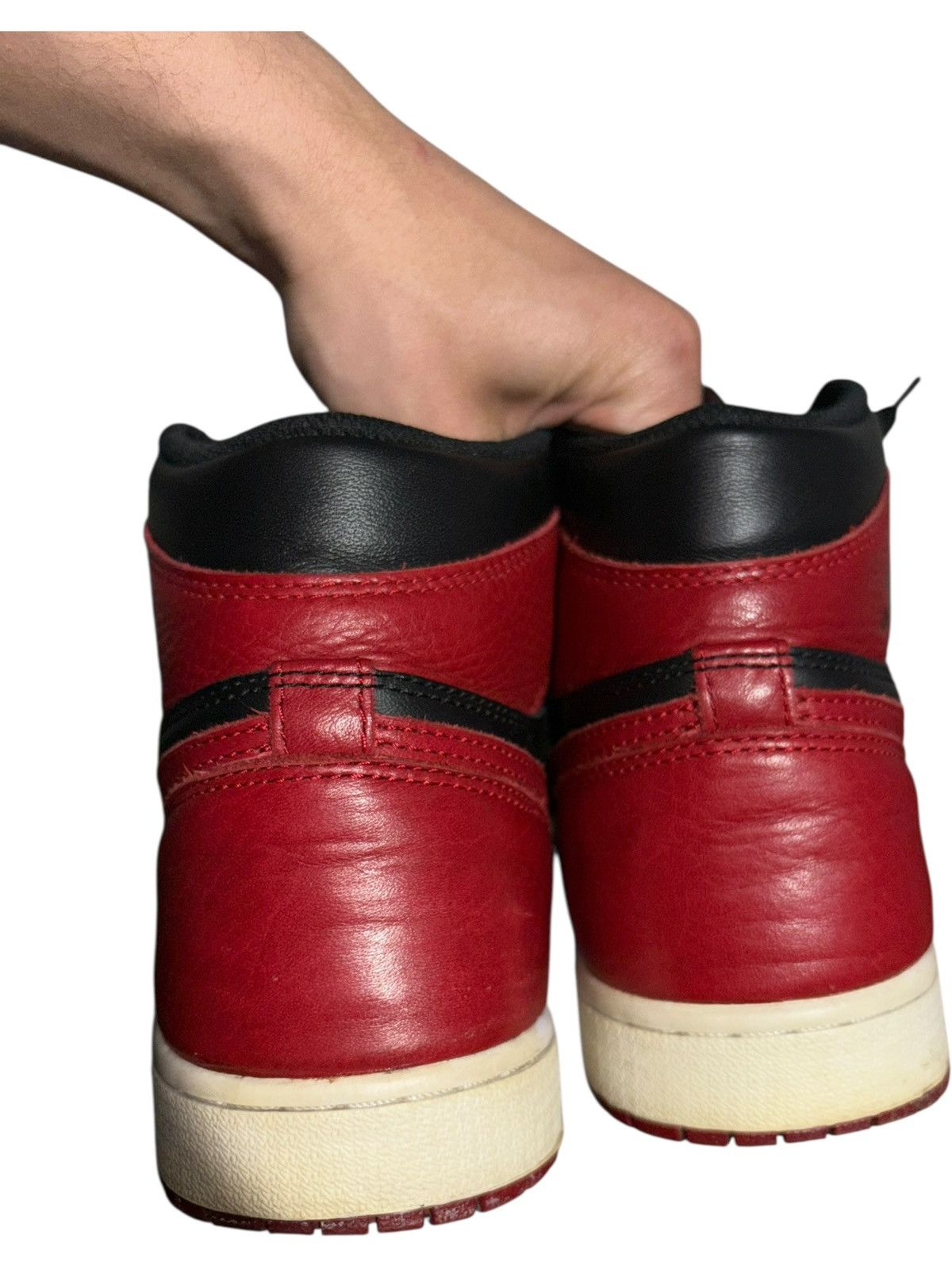 Jordan Brand 9 Air Jordan 1 Retro High OG Banned 2016 Nike Black red y2k Size US 9 / EU 42 - 4 Thumbnail