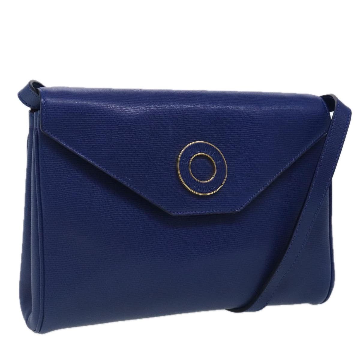 Celine CELINE Shoulder Bag Leather Blue Gold Size ONE SIZE - 1 Thumbnail