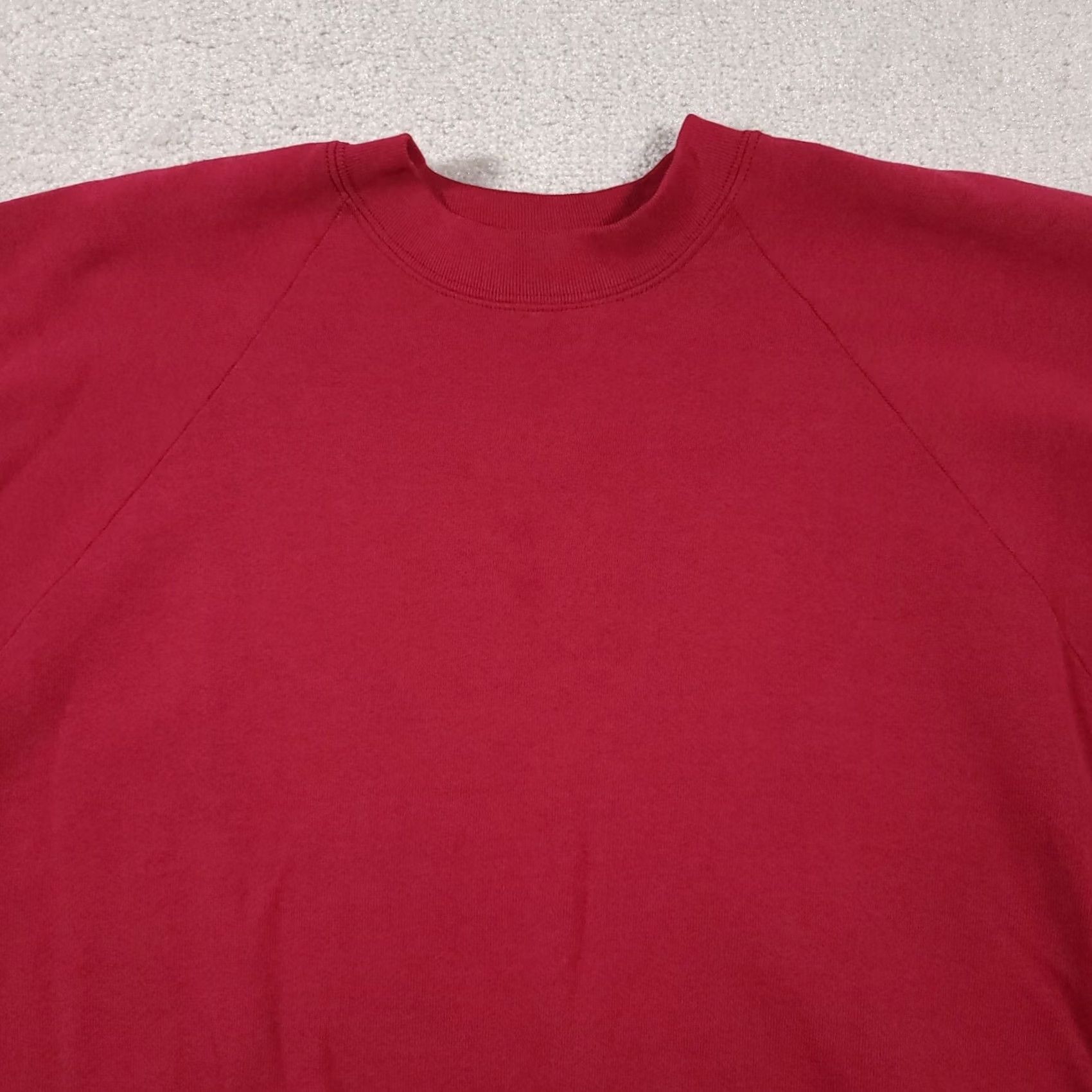 Fruit Of The Loom VINTAGE Fruit of the Loom Sweatshirt Crew Neck Long Sleeve XL Mens Pink USA Grunge 90s Fleecewear Raglan Sleeves Size US XL / EU 56 / 4 - 3 Thumbnail