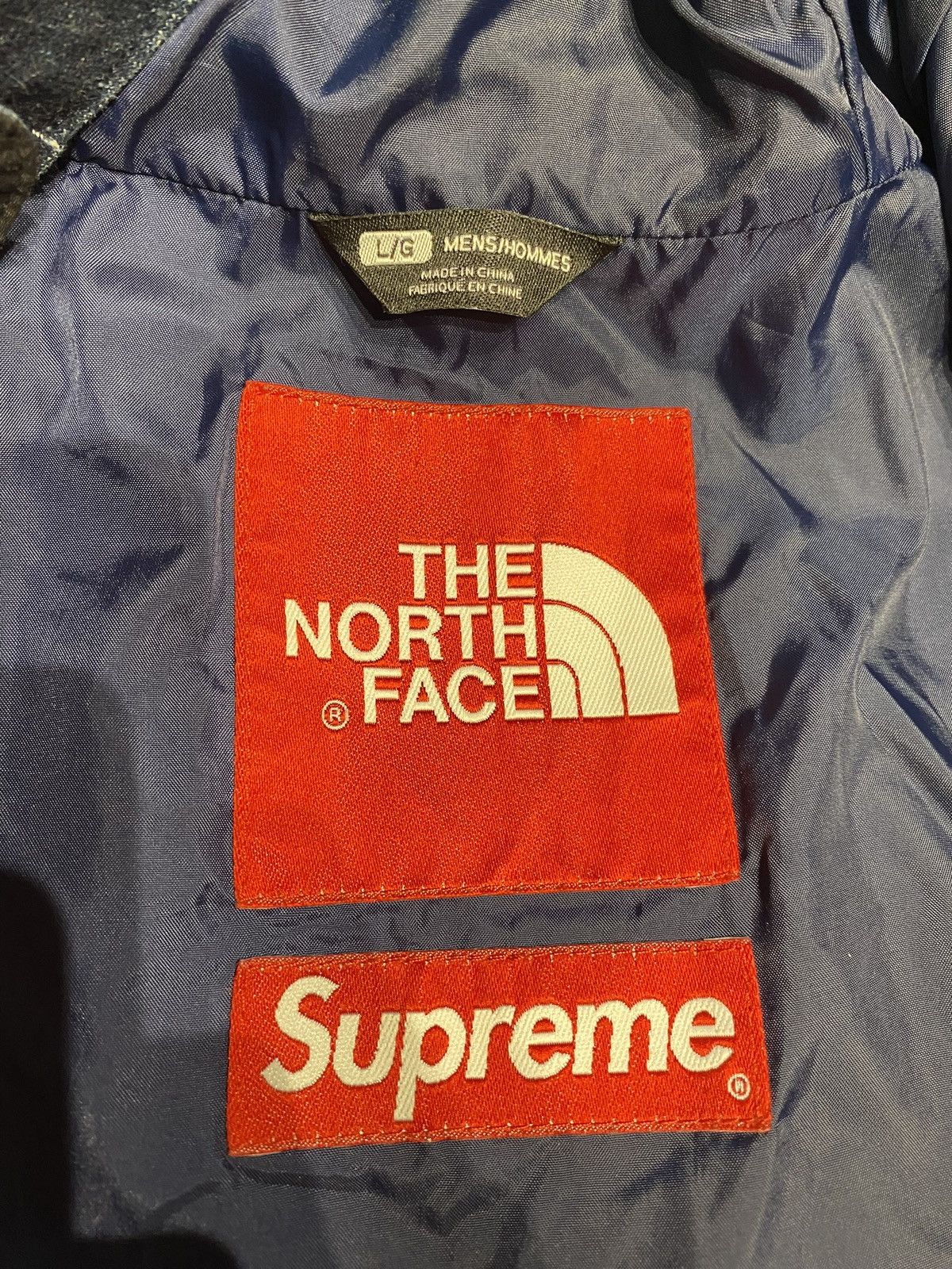 Supreme denim shot north face jacket