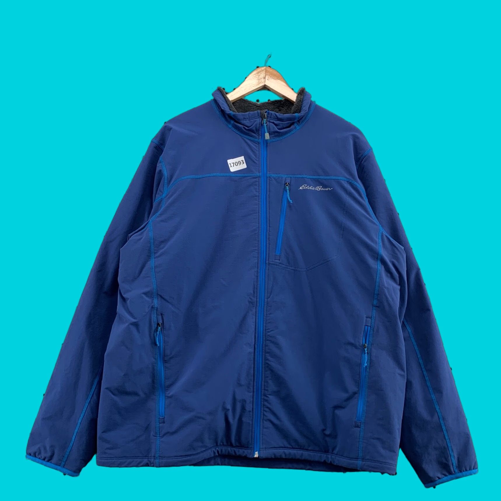 Eddie Bauer Eddie Bauer Jacket Blue Mens XL Full Zip Soft Fleece Sherpa Lined 26X30 Windbreaker Regular Polyester Jacket Mens XL Blue Sherpa Lined Full Zip Size US XL / EU 56 / 4 - 1 Thumbnail