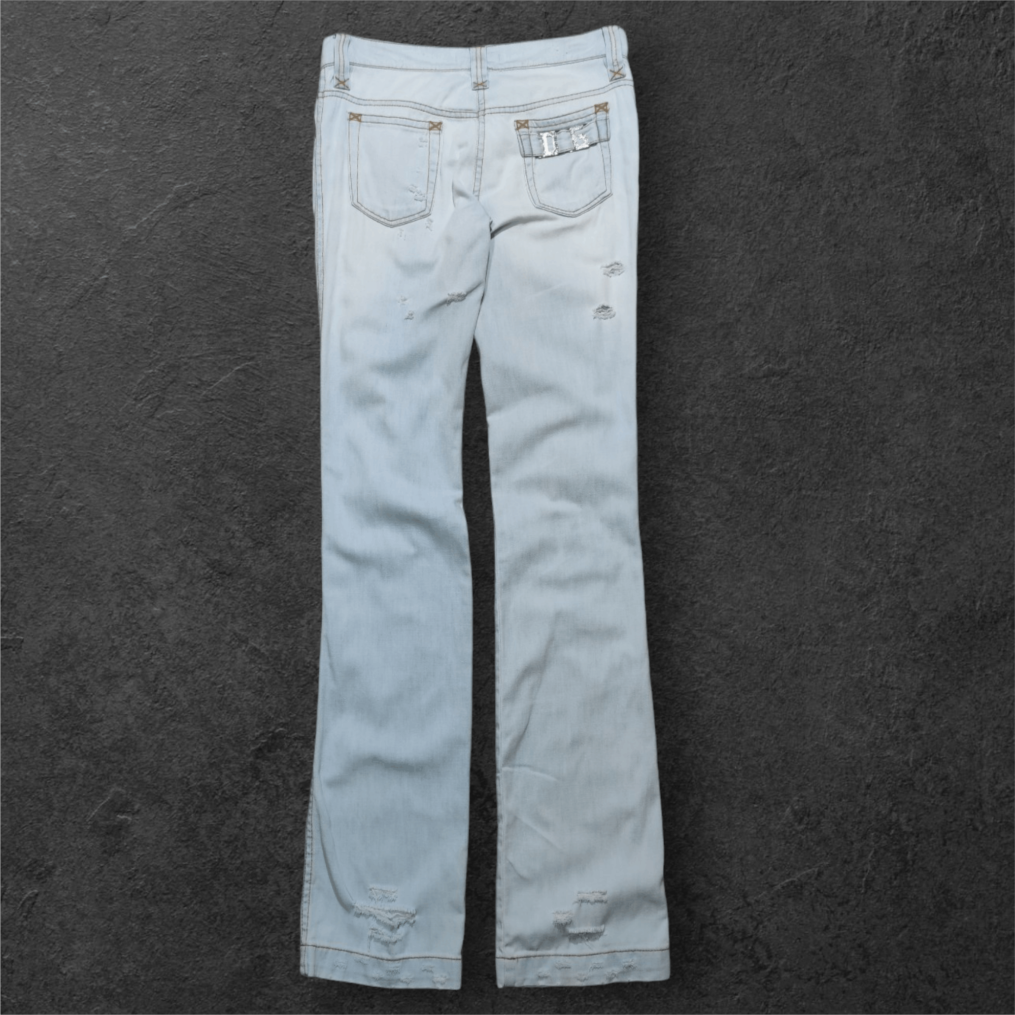 Dolce & Gabbana Vintage Dolce Gabbana Light Blue Distressed Jeans Size 27" / US 4 / IT 40 - 2 Thumbnail