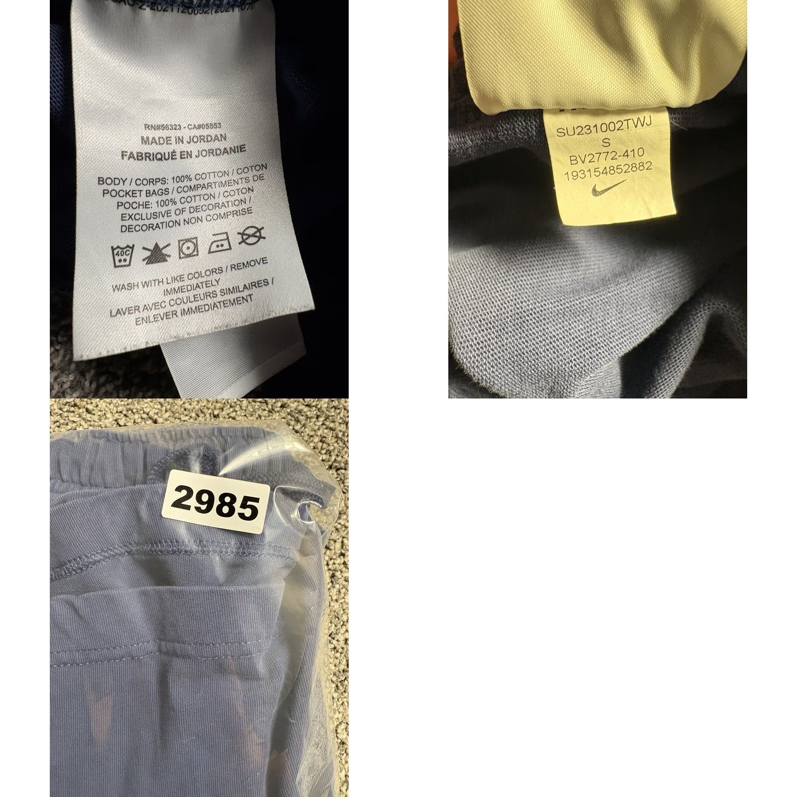 Nike Nike Sweat Shorts Mens S Blue Cotton Fleece Athletic Lounge BV2772 Size US 29 - 8 Thumbnail