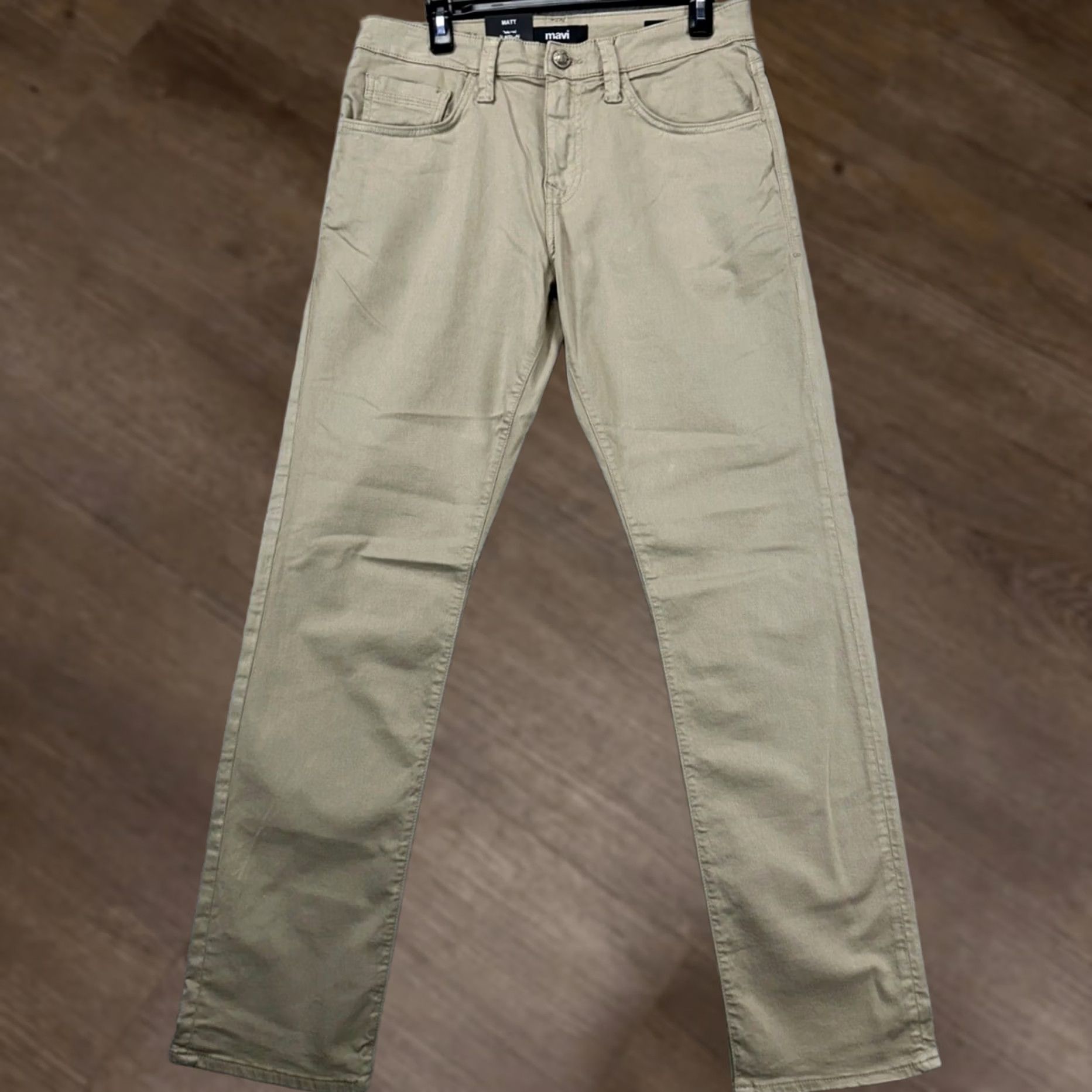 Mavi Mavi Matt Jeans Mens 31X34 Tan Relaxed Straight Leg 5 Pockets Stretch Logo Jeans Size US 31 - 1 Thumbnail