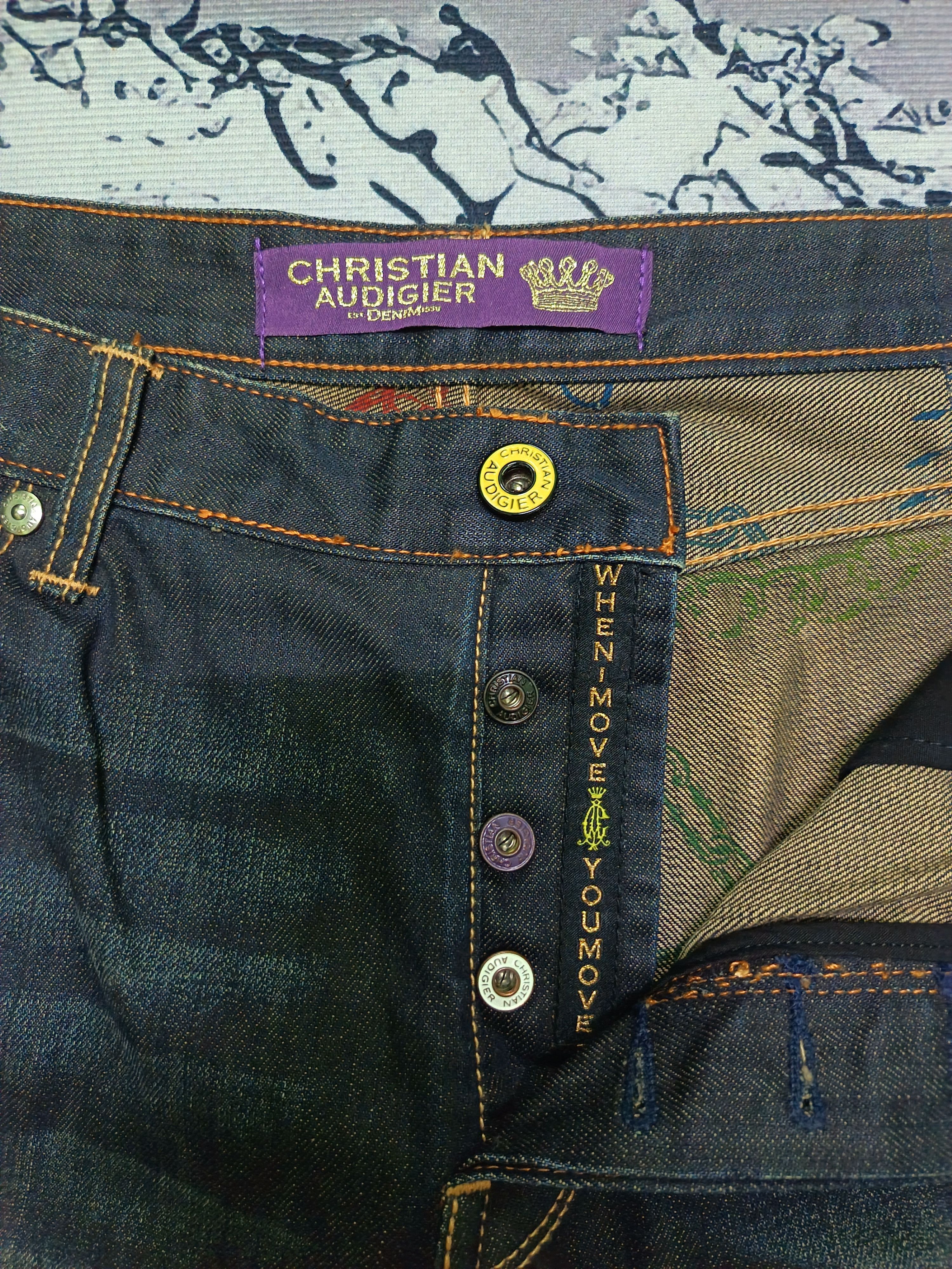 Christian Audigier Christian Audigier Embroidered Maria And Skull Denim Size US 39 - 10 Thumbnail