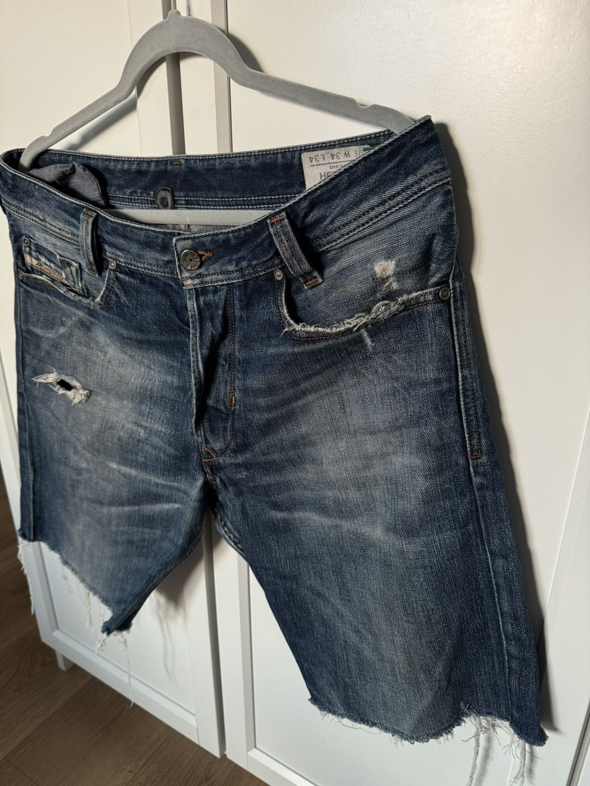 Diesel × Vintage Diesel shorts denim shorts rare rock vintage 00s Rick style Size US 34 / EU 50 - 2 Thumbnail