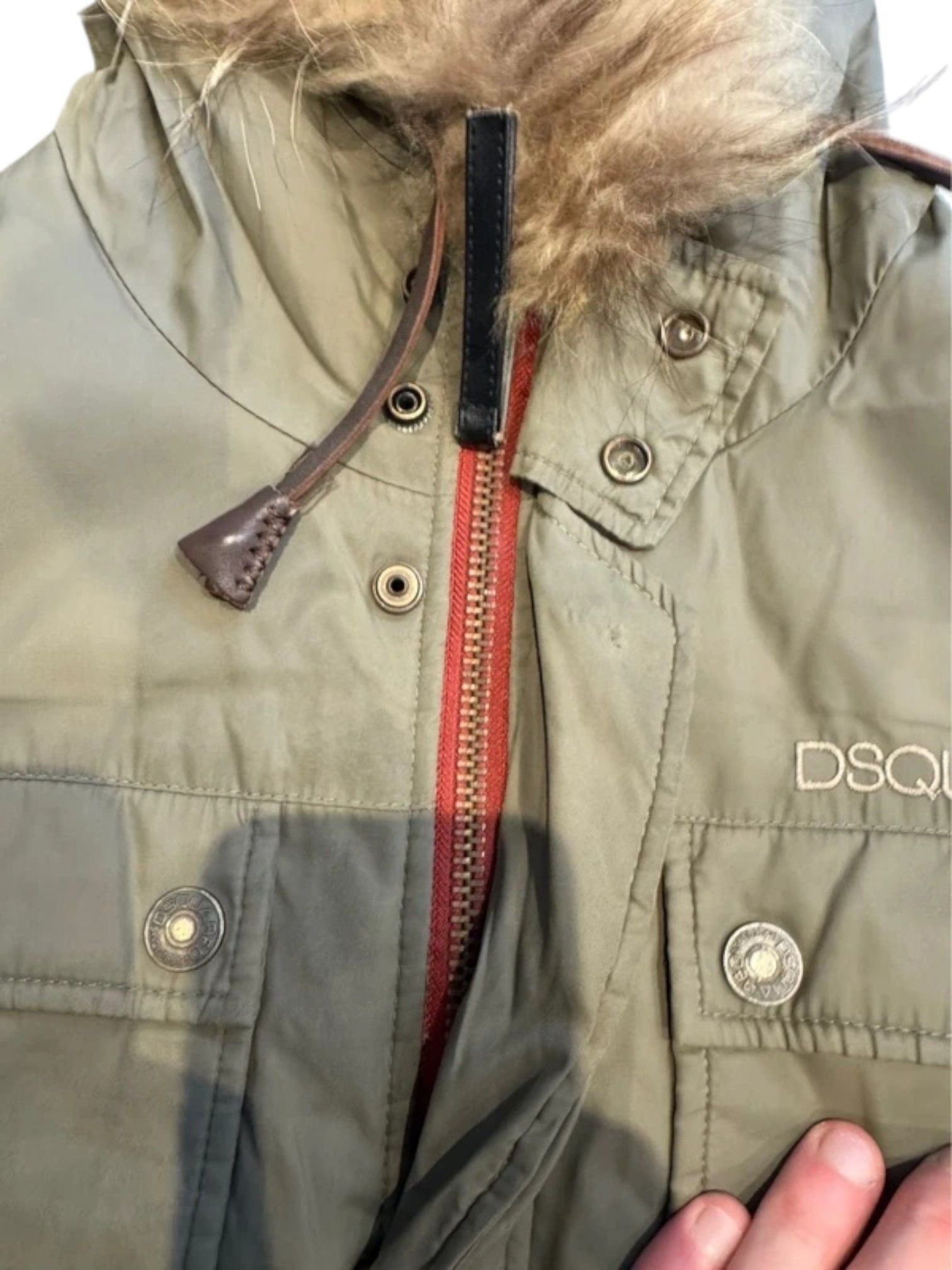 Dsquared2 DSQUARED² "Fighting Bros" Patch Bomber with Fur-Trimmed Hood Size US L / EU 52-54 / 3 - 7 Thumbnail