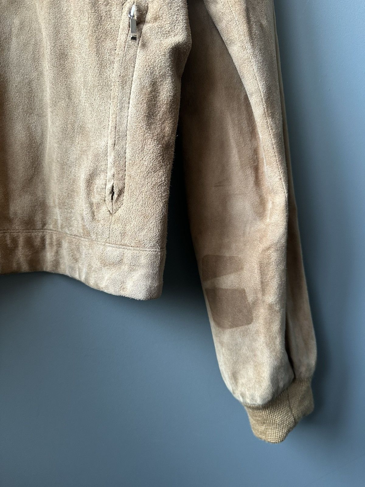 Adolfo Dominguez Adolfo Domínguez Suede Bomber Jacket Camel Brown Size S / US 4 / IT 40 - 5 Thumbnail