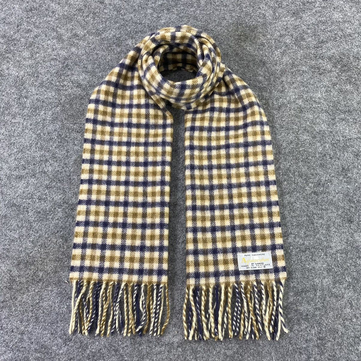 Aquascutum × Vintage Aquasqutum Cashmere Scarf / Muffler / Neckwear-T1427 Size ONE SIZE - 1 Thumbnail