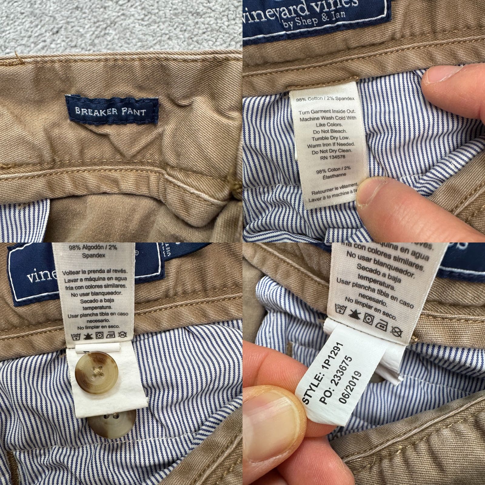Vineyard Vines Vineyard Vines Chino Pants Mens 38x32 Brown Flat Front Canvas Cotton Spandex Regular Straight Capable of Travel Workwear Casual Size US 38 / EU 54 - 8 Thumbnail