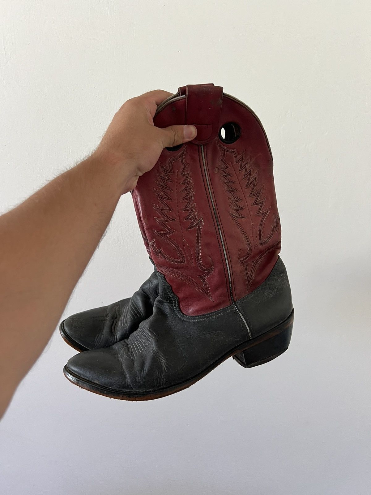 Durango × Leather × Vintage Vintage Durango Red Leather Cowboy Boots western 90s Size US 11 / EU 44 - 3 Thumbnail