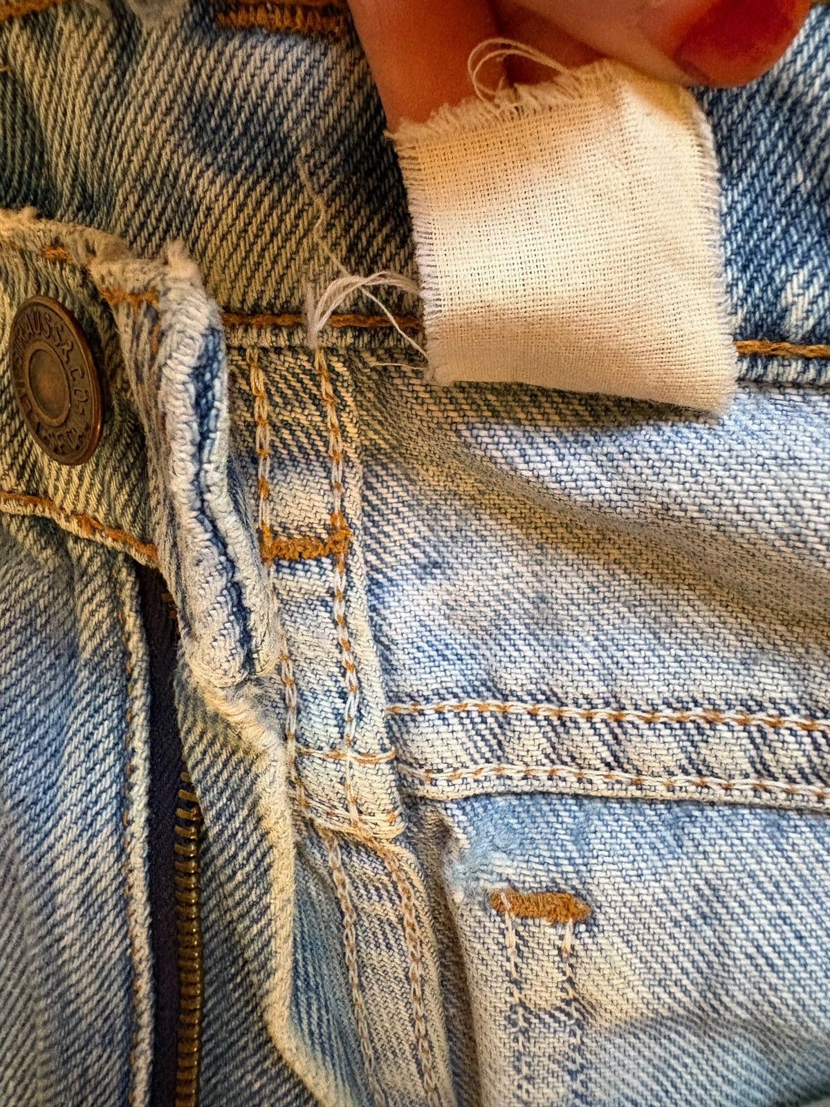 Levi's × Levi's Vintage Clothing Vintage 90s Levis 550 Orange Tab Mud Wash Baggy Jean Short Size US 31 - 13 Thumbnail