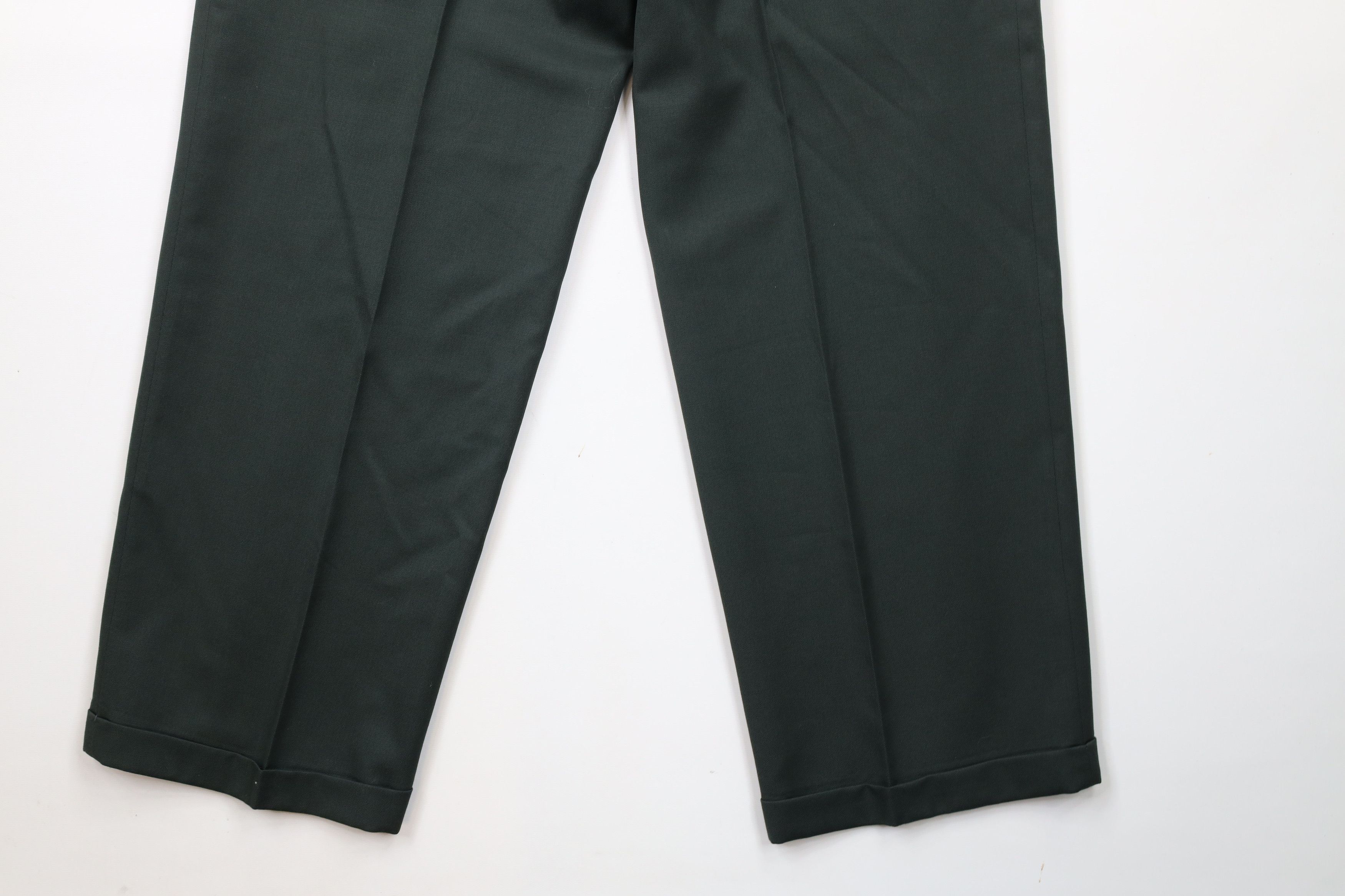 Ralph Lauren × Vintage Vintage 90s Ralph Lauren Wide Leg Chino Pants Green Wool Size US 28 / EU 44 - 11 Thumbnail