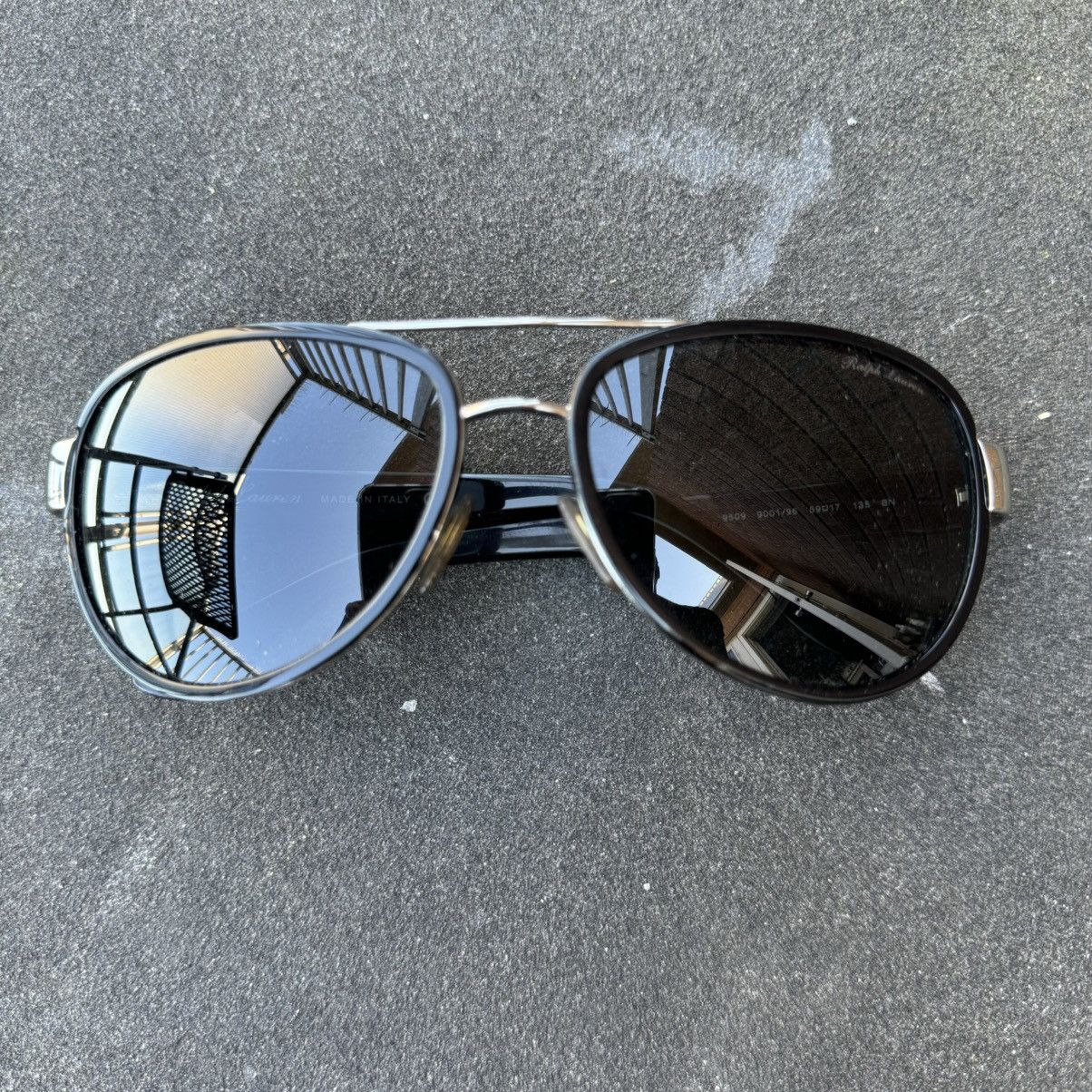 Ralph Lauren Black & Silver Aviator Sunglasses Size ONE SIZE - 1 Thumbnail