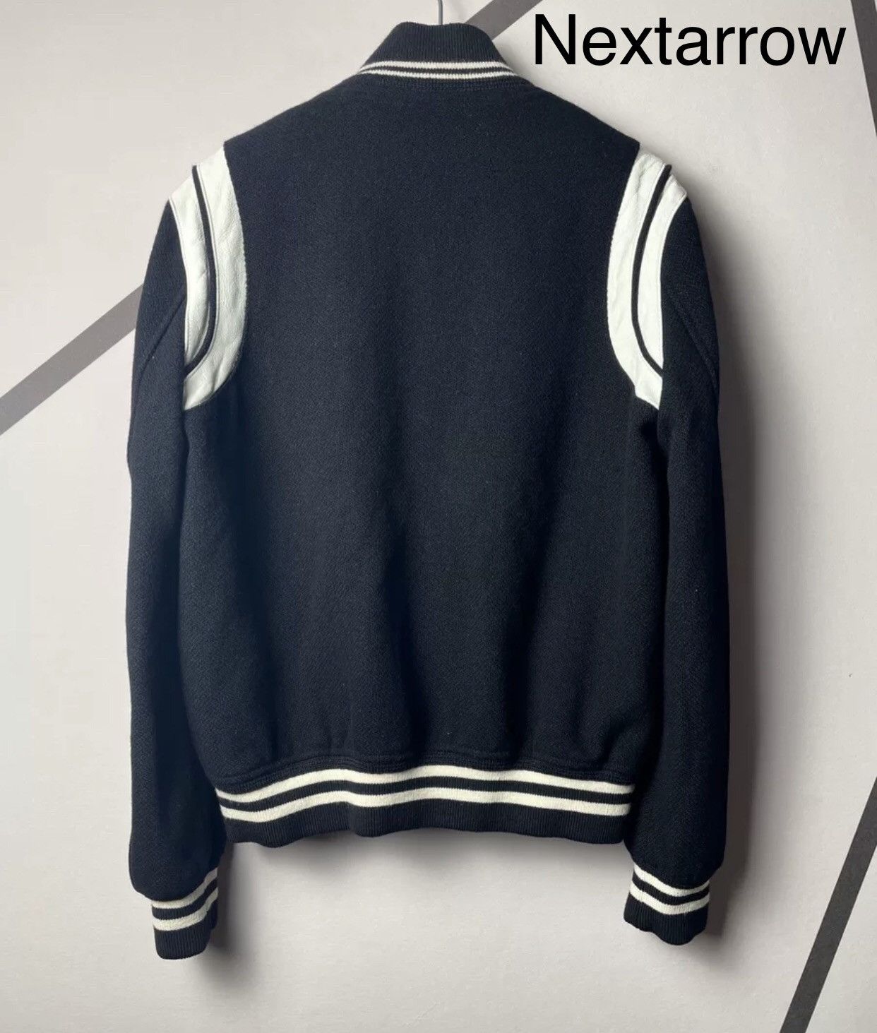 Saint laurent slp 21aw Classic Black Wool Baseball Jacket
