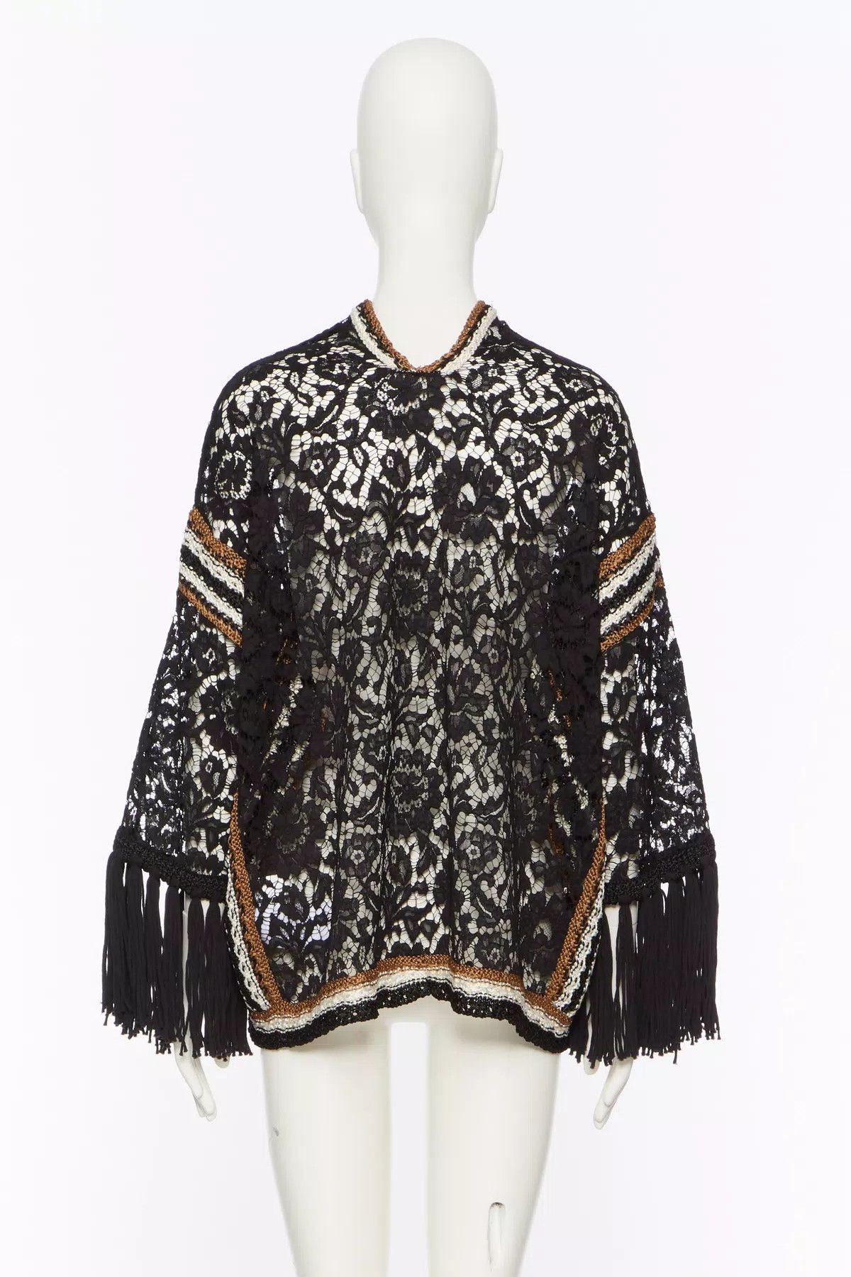 Valentino o1s1wg110426 Lace Cardigan in Multicolor Size L / US 10 / IT 46 - 3 Thumbnail
