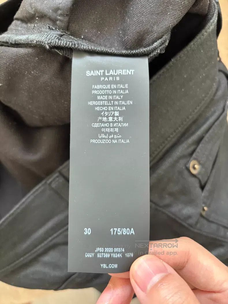 Saint Laurent Paris Saint Laurent Paris Waxed Slim Fit Jeans Size US 30 / EU 46 - 6 Thumbnail
