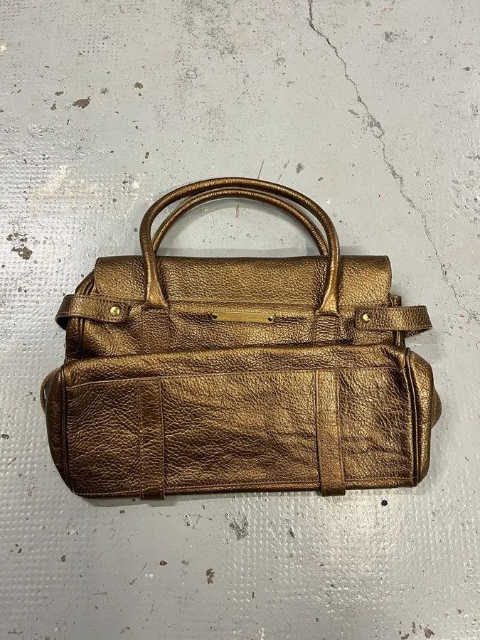 Vintage Massimo Rebecchi Strapes Bronze Gold Leather Bag Size ONE SIZE - 6 Thumbnail