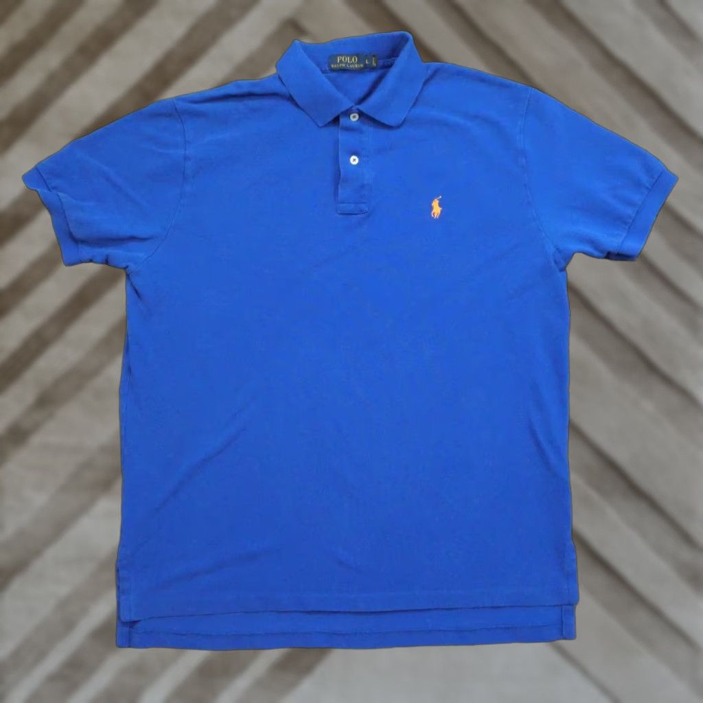 Ralph Lauren Ralph Lauren Polo Shirt Mens Large Blue Polo Short Sleeve Casual Preppy Logo Pony Knit Cotton Shirt Universal Debut Mens Size US L / EU 52-54 / 3 - 1 Thumbnail